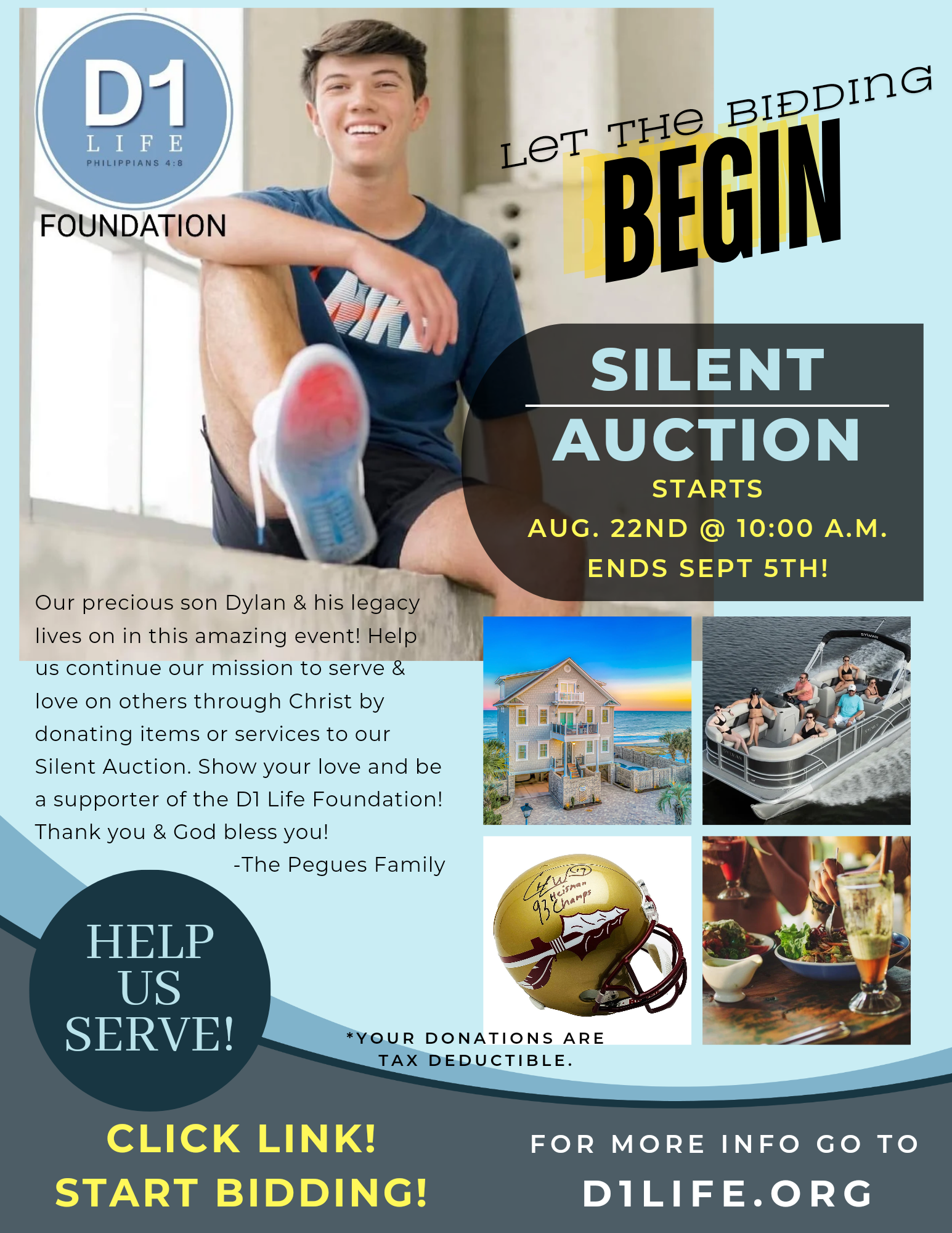 Campaign cover image for D1 Life Foundation Silent Auction