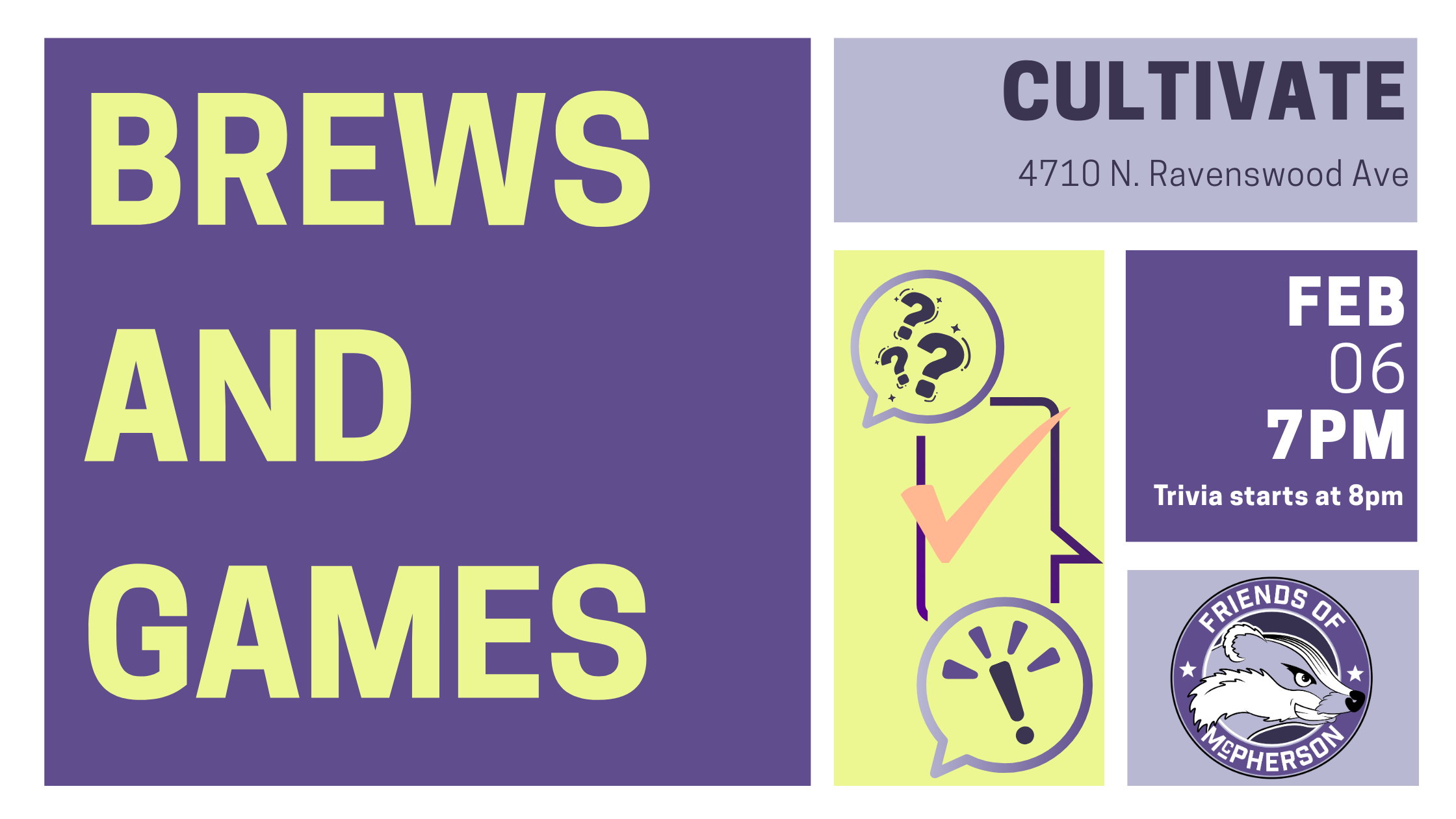 Campaign cover image for McPherson's Brews & Games 2026