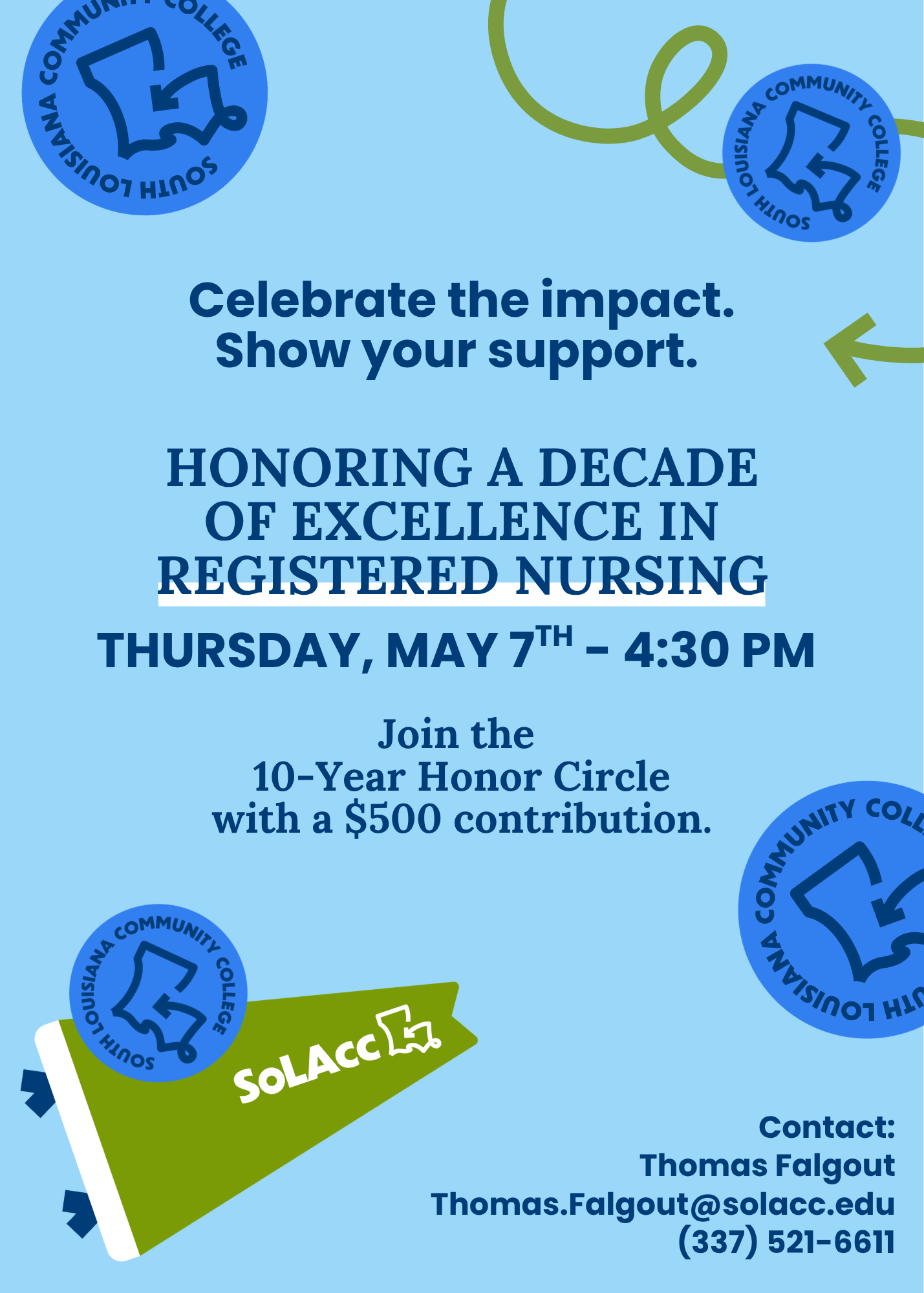 Campaign cover image for 10-Year Honor Circle - Celebration of SoLAcc's RN Graduates