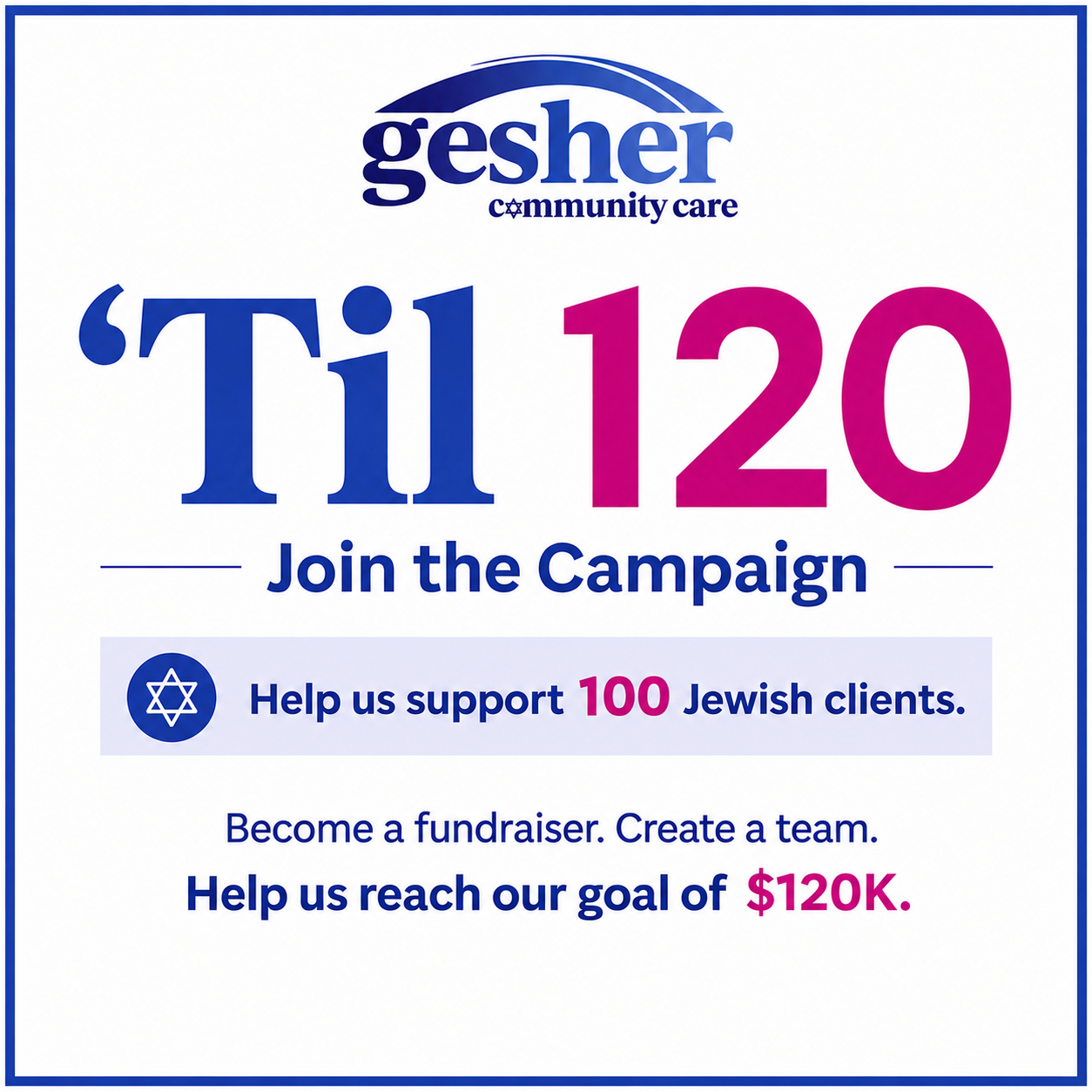 Campaign cover image for 'Til 120 Campaign