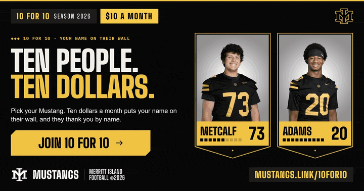 Campaign cover image for 10 for 10 | Merritt Island Football