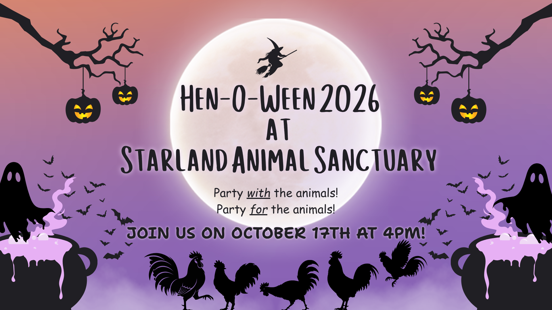 Campaign cover image for Halloween at Starland Animal Sanctuary 2026