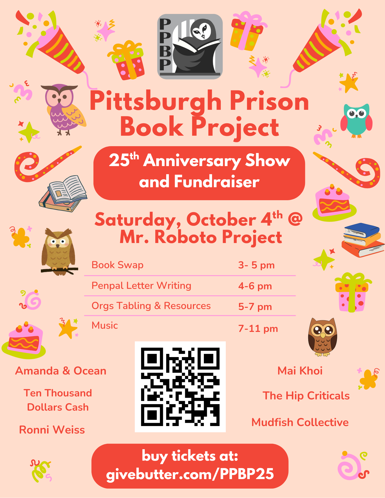 Campaign cover image for Pittsburgh Prison Book Project's 25th Anniversary Party!