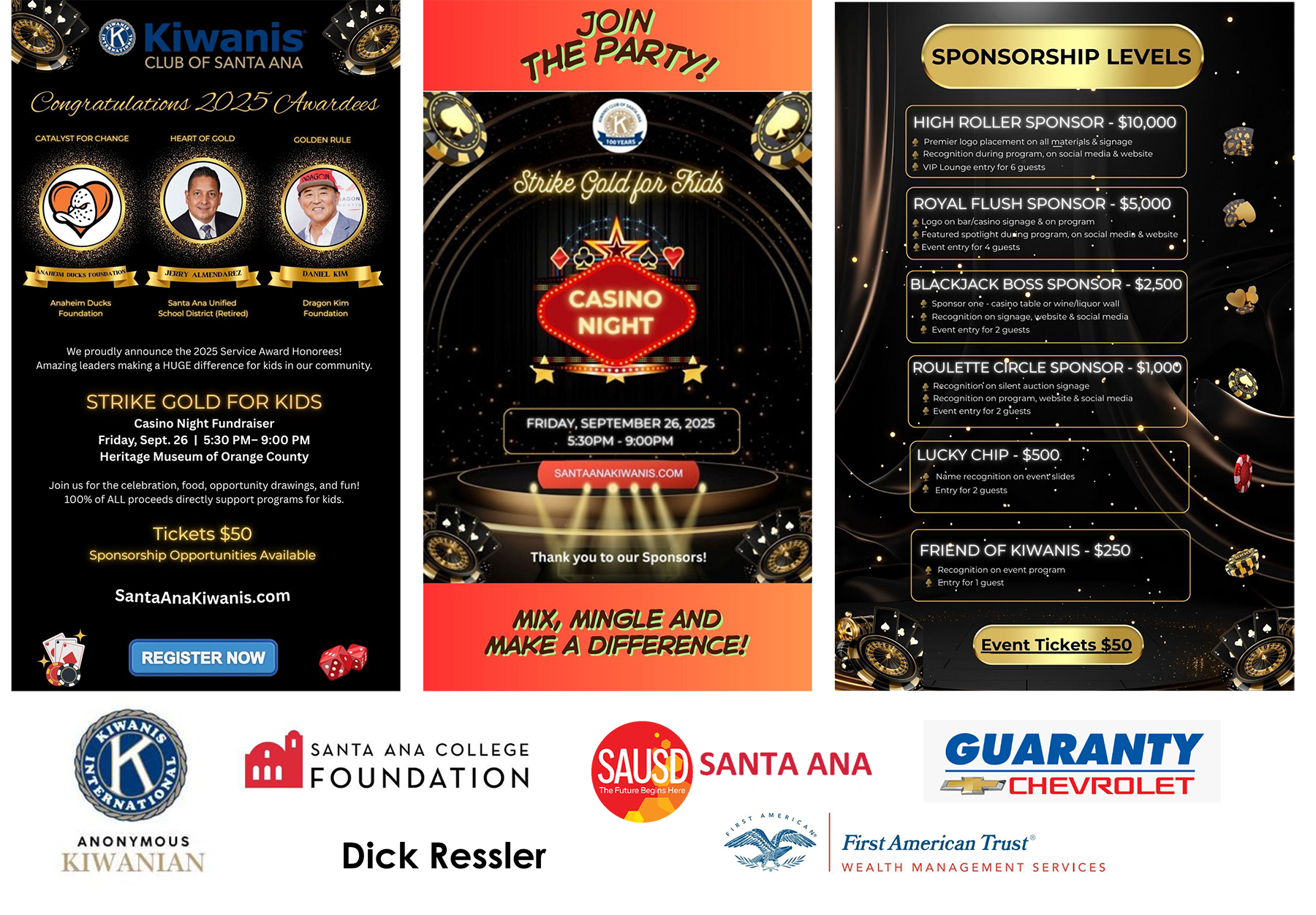 Campaign cover image for Strike Gold for Kids - Casino Night