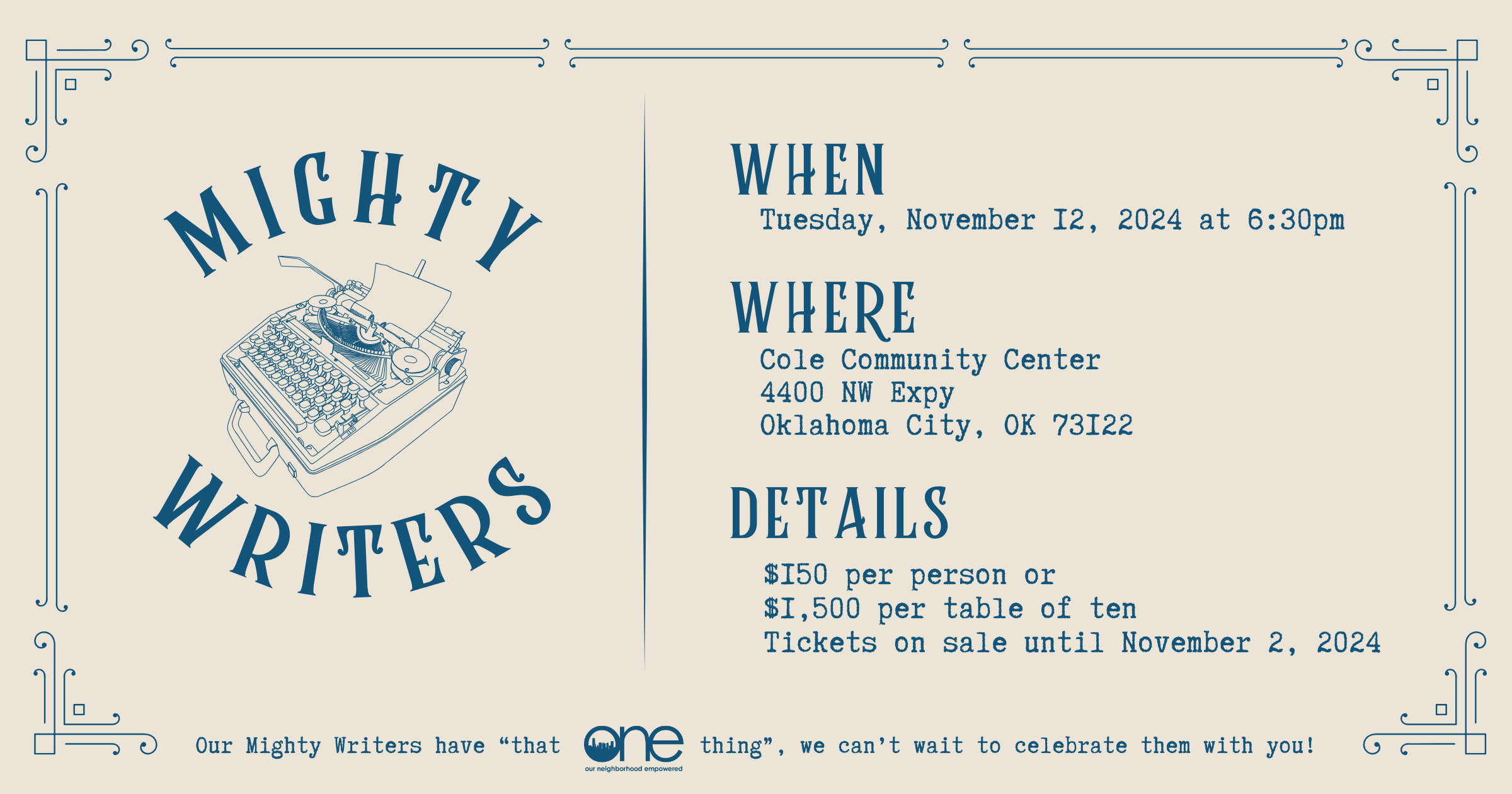 Campaign cover image for Mighty Writers Gala