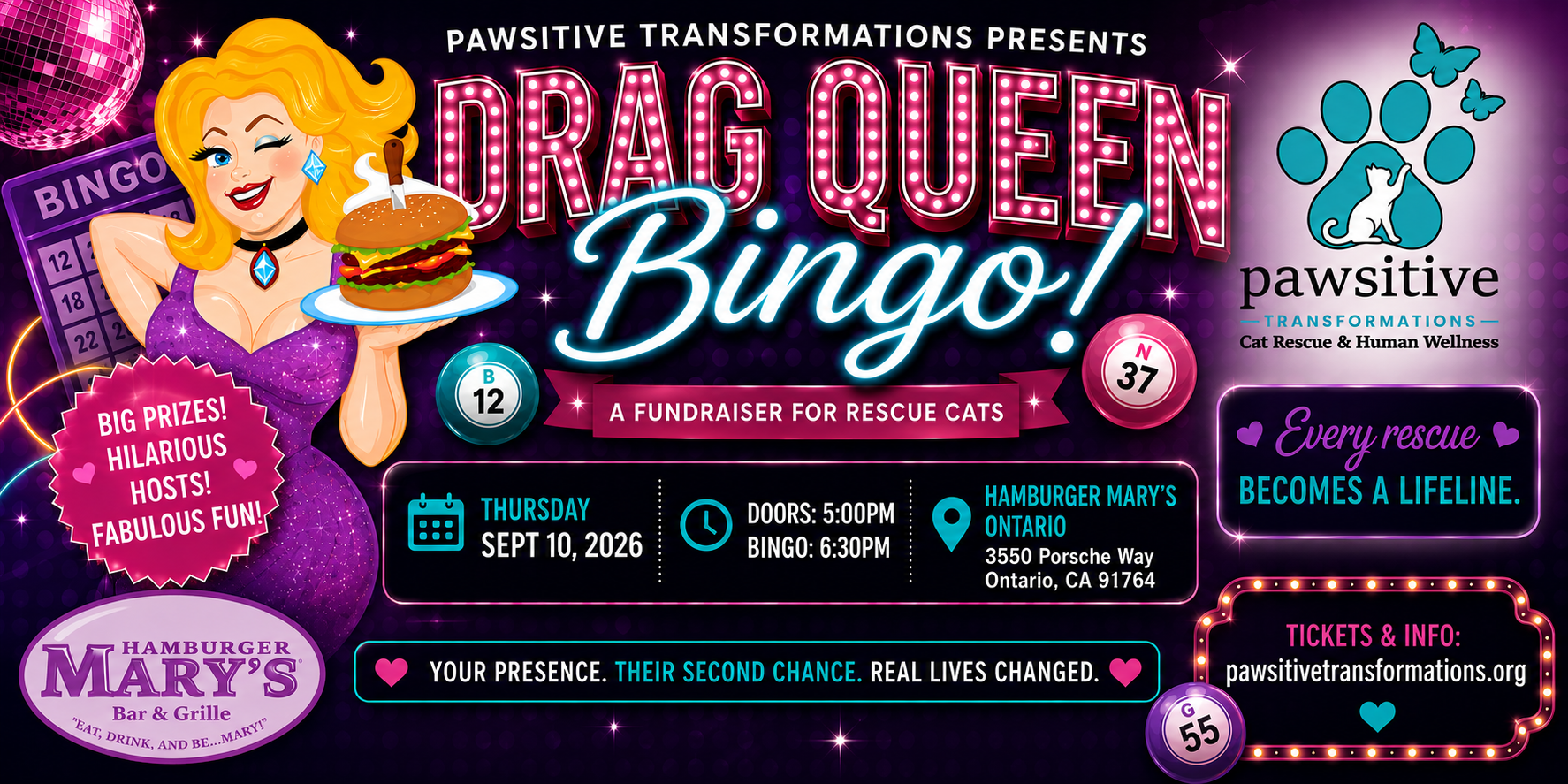 Campaign cover image for Drag Queen Bingo at Hamburger Mary's Ontario