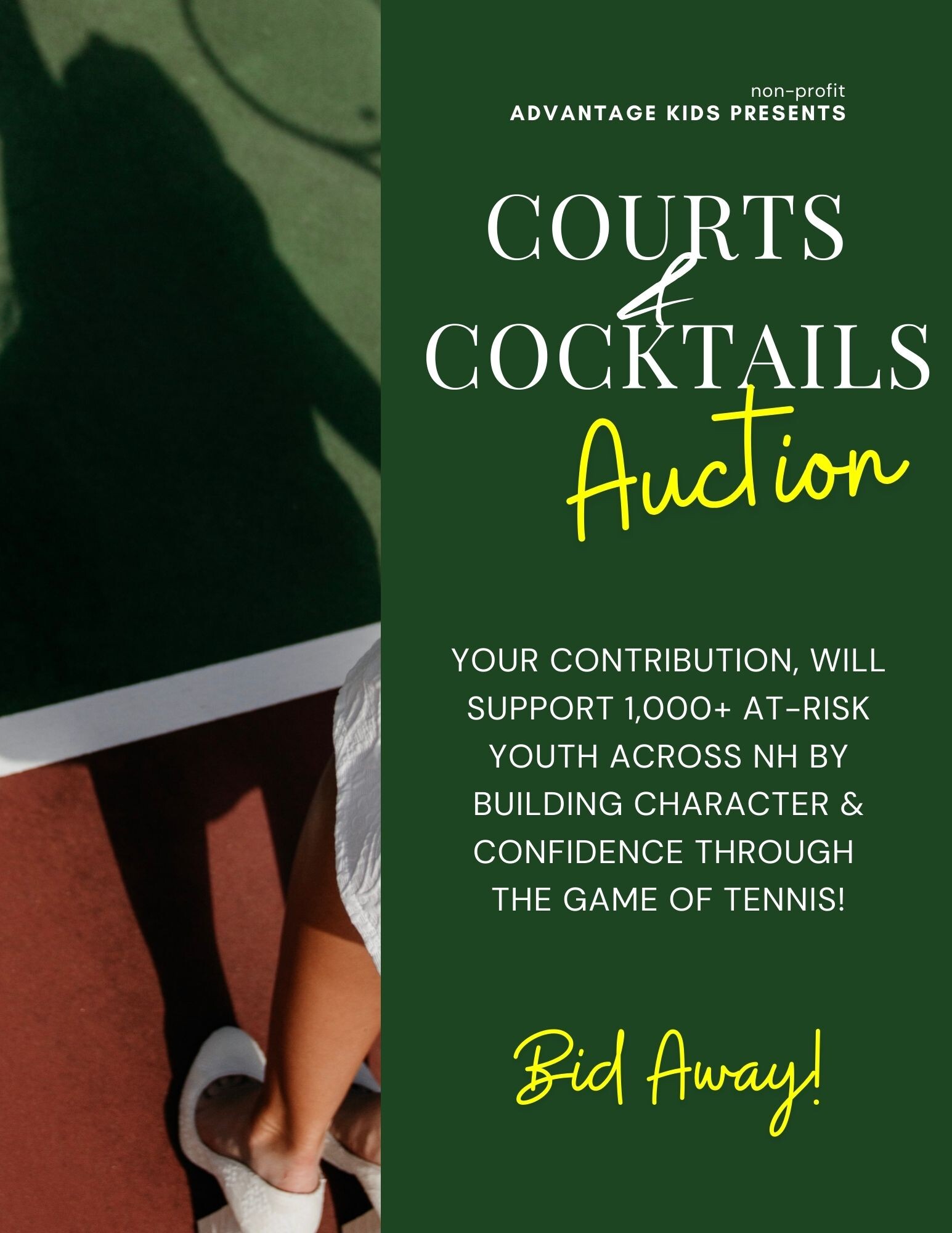 Campaign cover image for 'Courts & Cocktails' White Party Annual Fundraiser