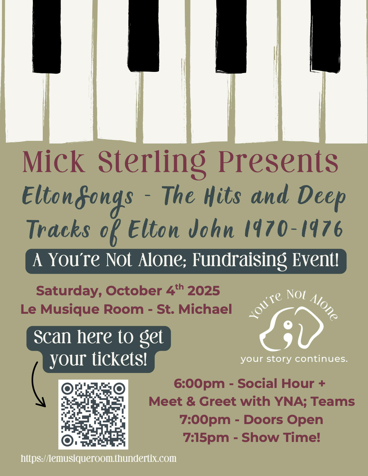 Campaign cover image for Mick Sterling Presents Elton Songs - The Hits and Deep Tracks of Elton John 1970-1976
