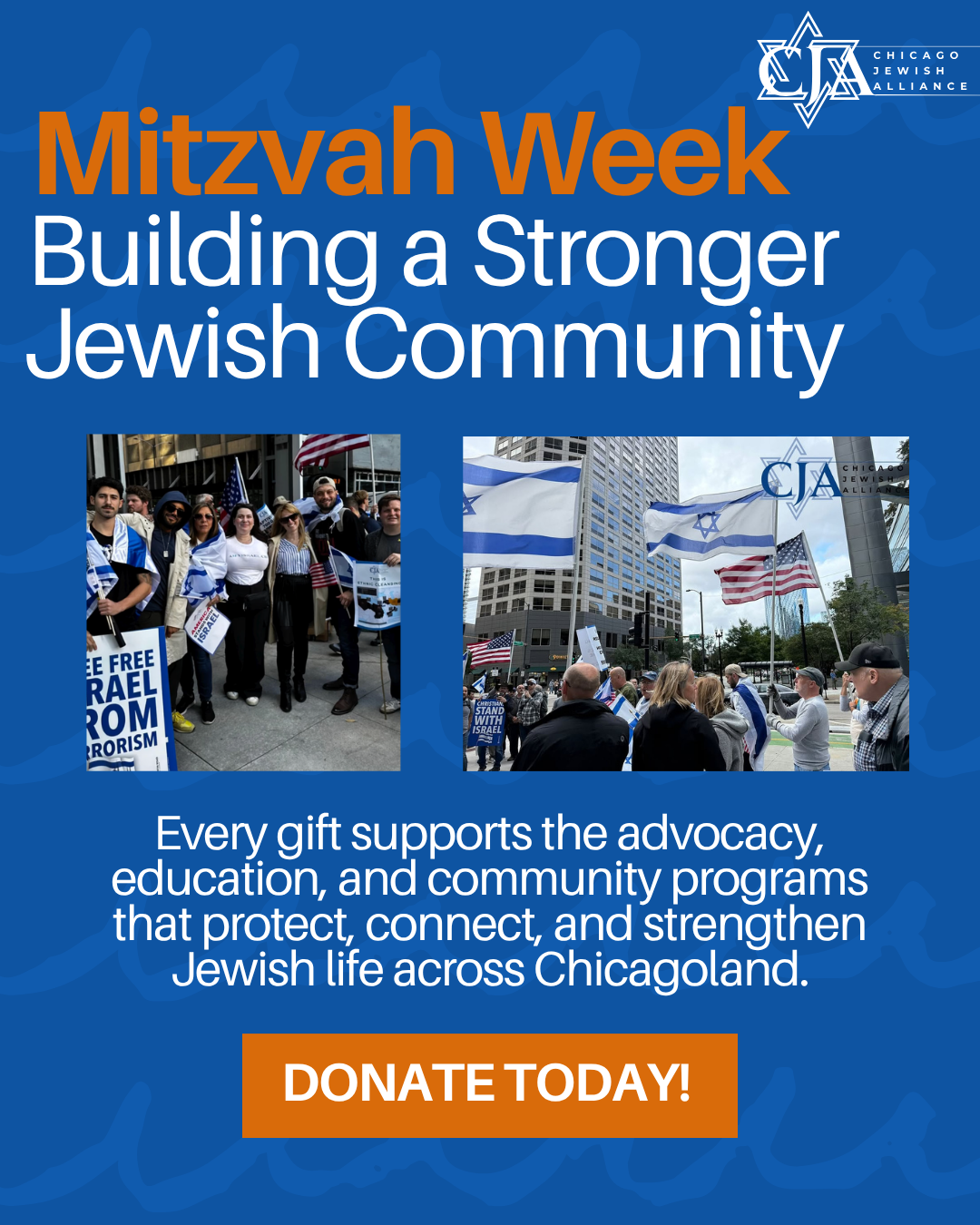 Campaign cover for CJA: Mitzvah Week: Building a Stronger Jewish Community