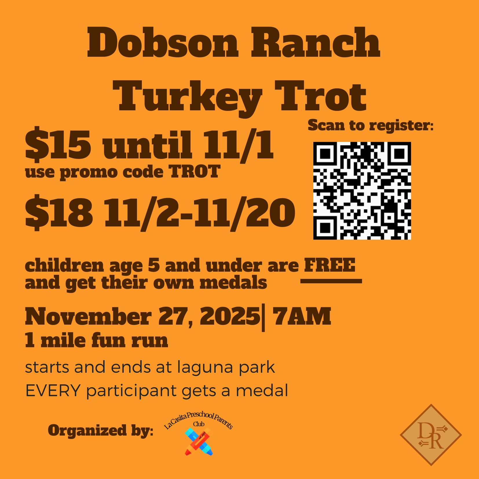 Campaign cover image for Dobson Ranch 2025 Turkey Trot