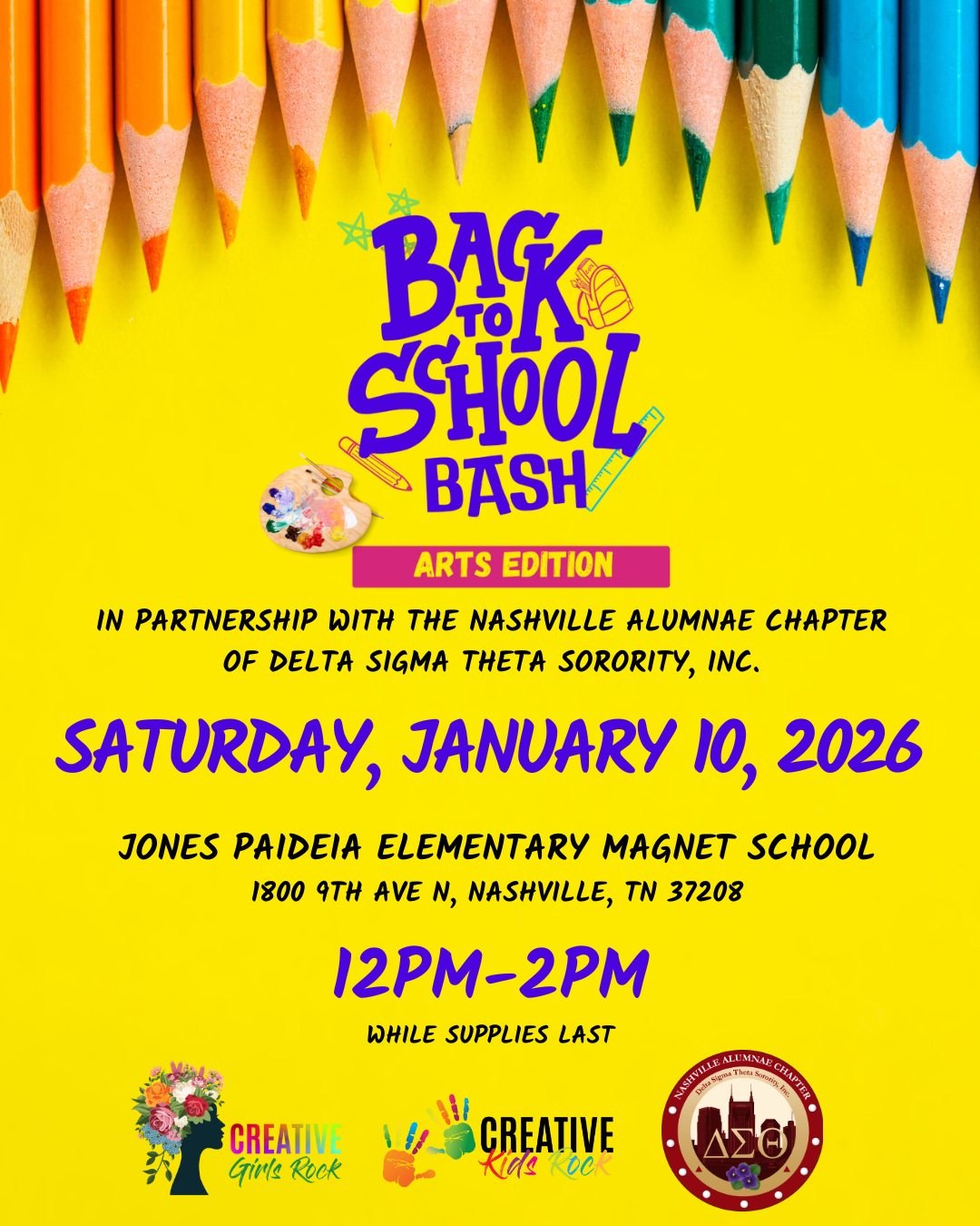 Campaign cover image for Spring Semester Back to School Bash (Arts Edition)