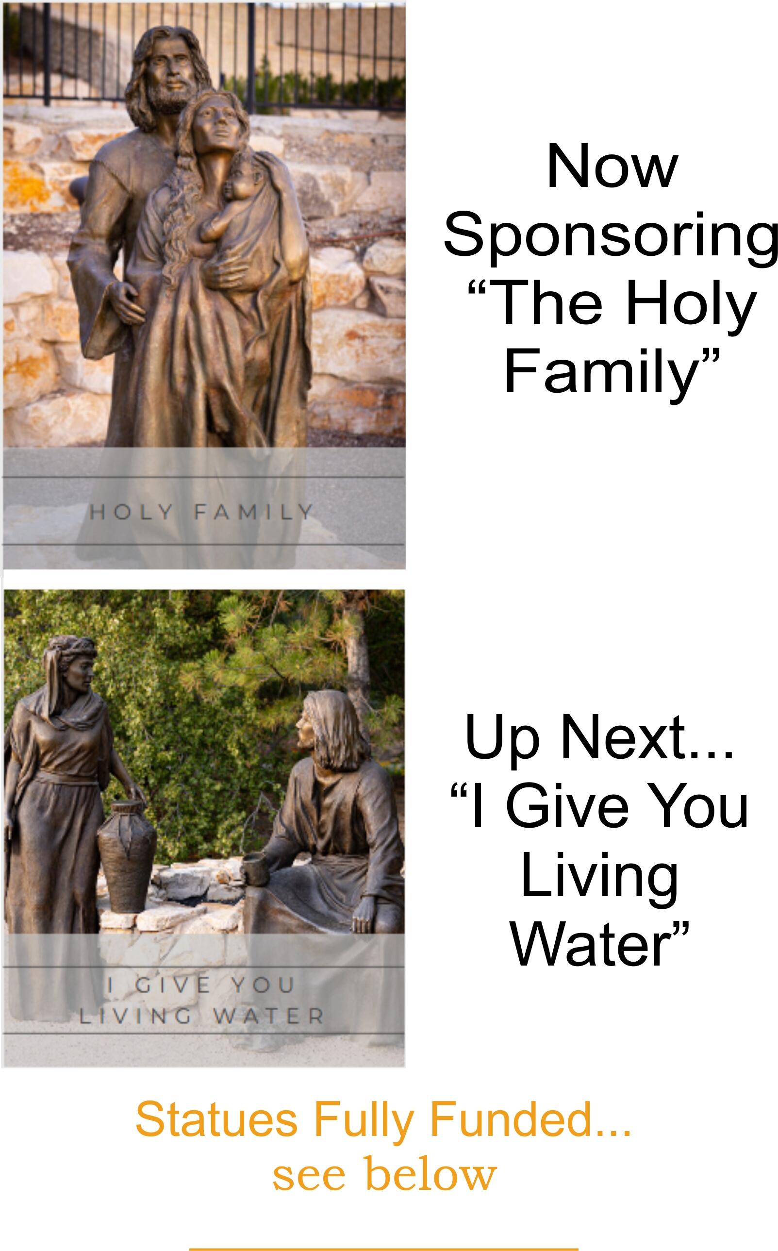 Campaign cover image for *Statues are being funded one scene at a time. Current donations are sponsoring "The Holy Family"