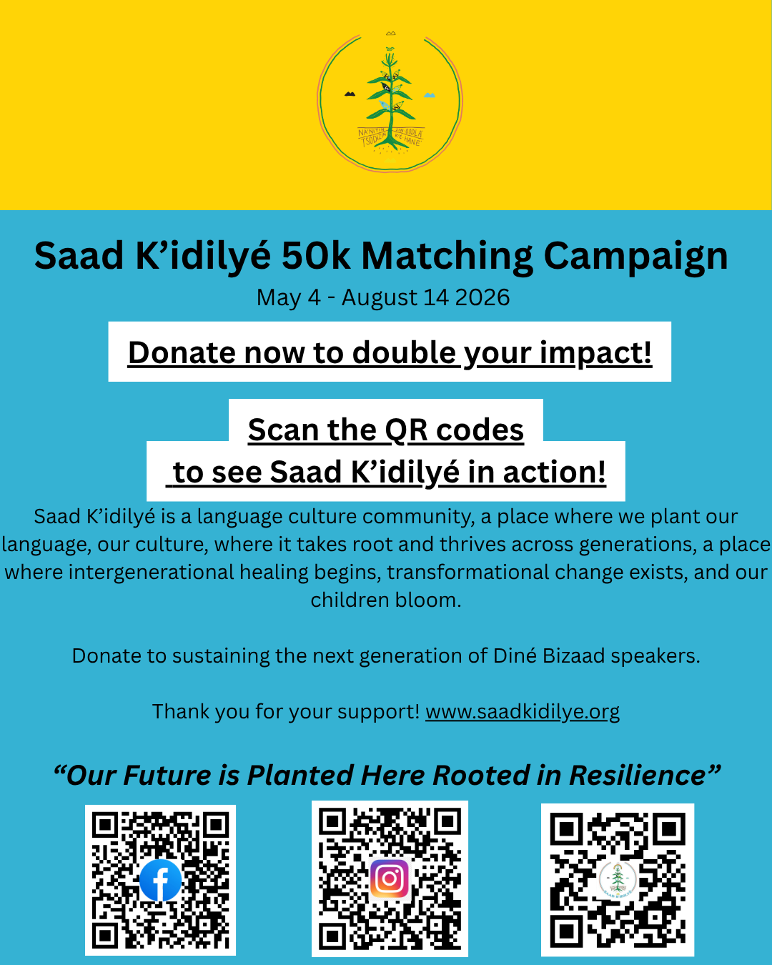 Campaign cover image for 2026 Saad K’idilyé 50K Matching Campaign