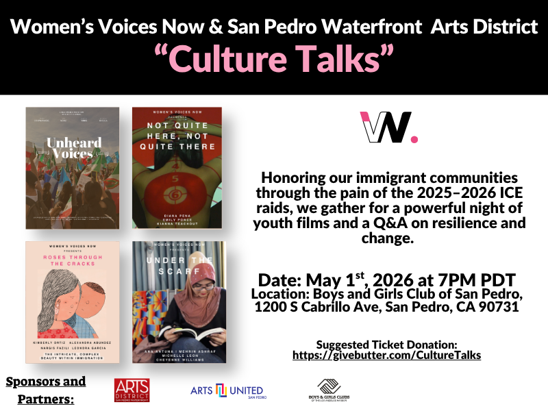 Campaign cover image for 2026 Women's Voices Now & San Pedro Waterfront Arts District: "Culture Talks"
