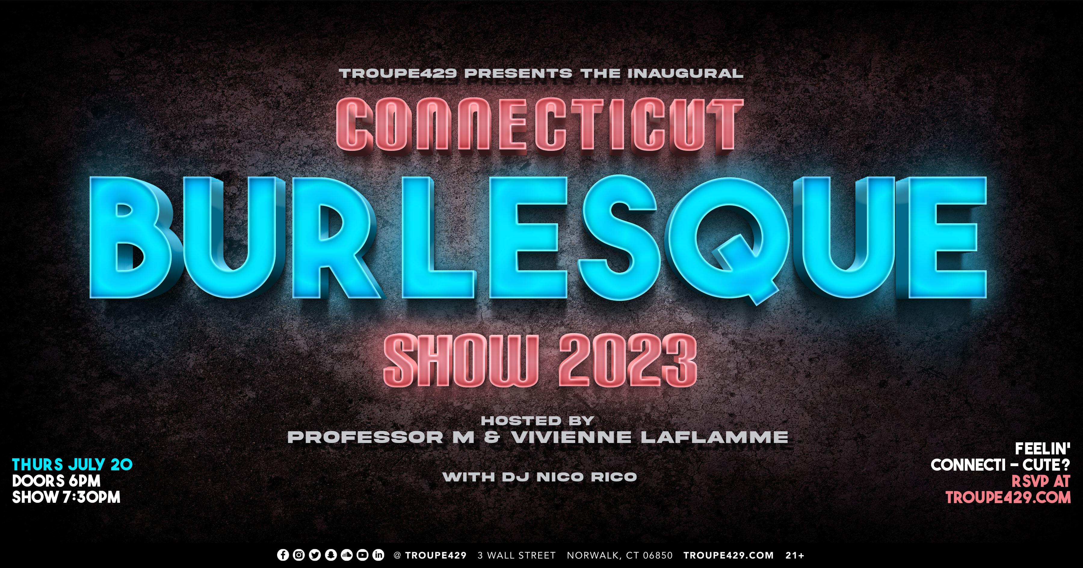 Campaign cover image for CT Burlesque Show 2023! (THURS JULY 20, 2023 // 7:30PM)