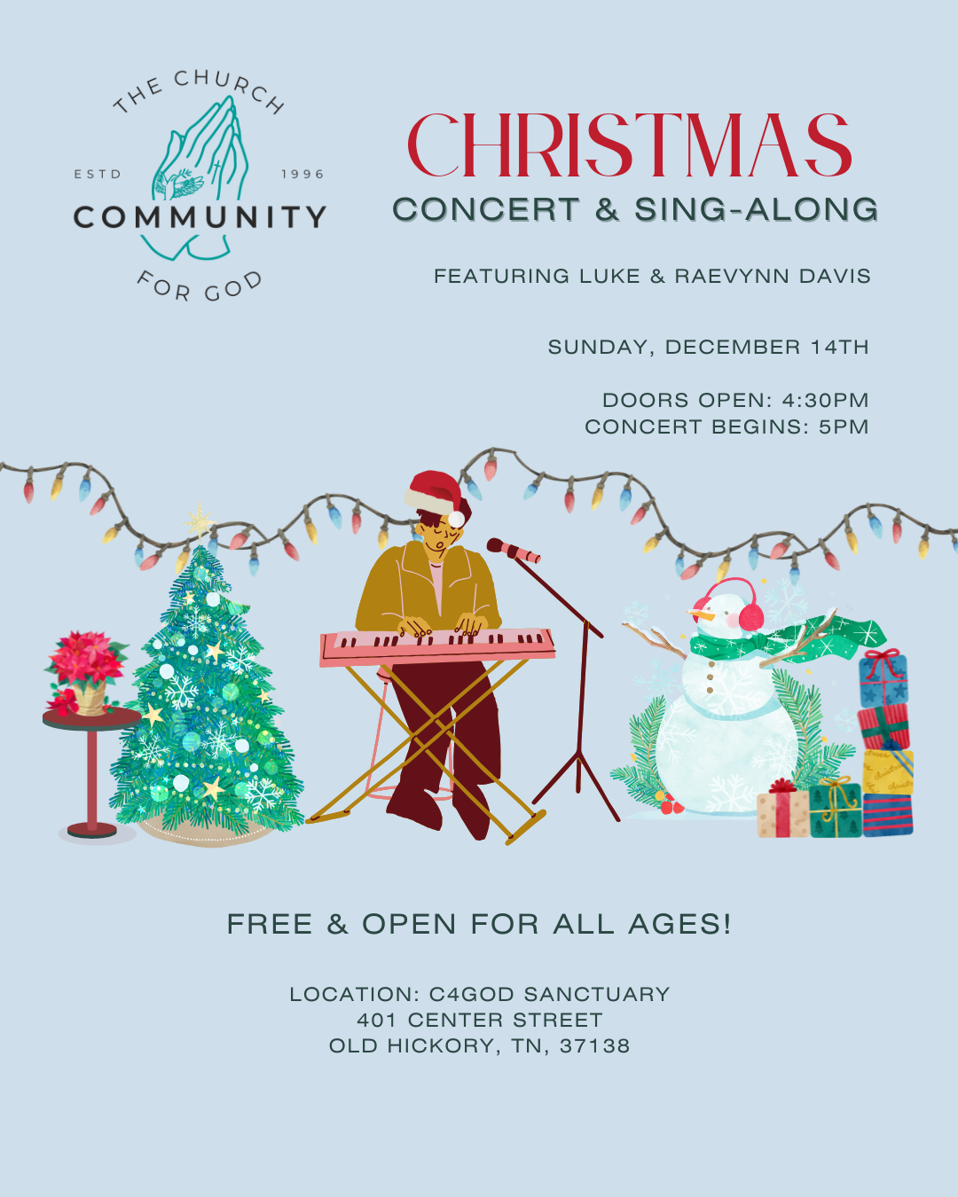 Campaign cover image for C4GOD Christmas Concert & Sing-along