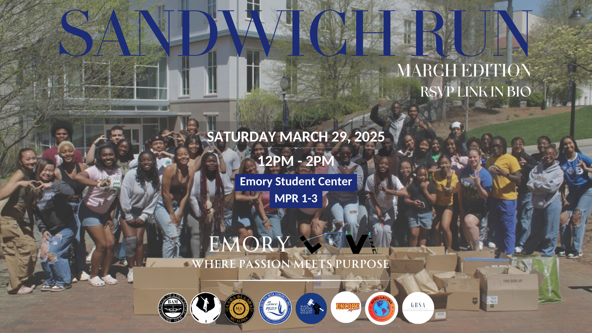 Campaign cover image for Emory LOV 3/29 Sandwich Run