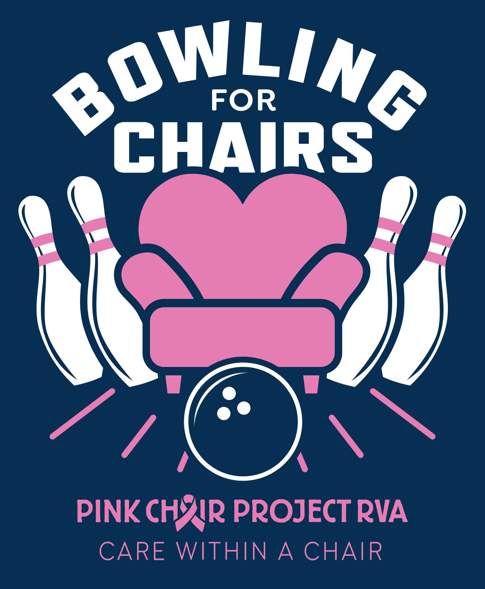 Campaign cover image for Bowling for Chairs 2025 | Pink Chair Project RVA | Wednesday October 1st | 5:00 - 9:00 PM