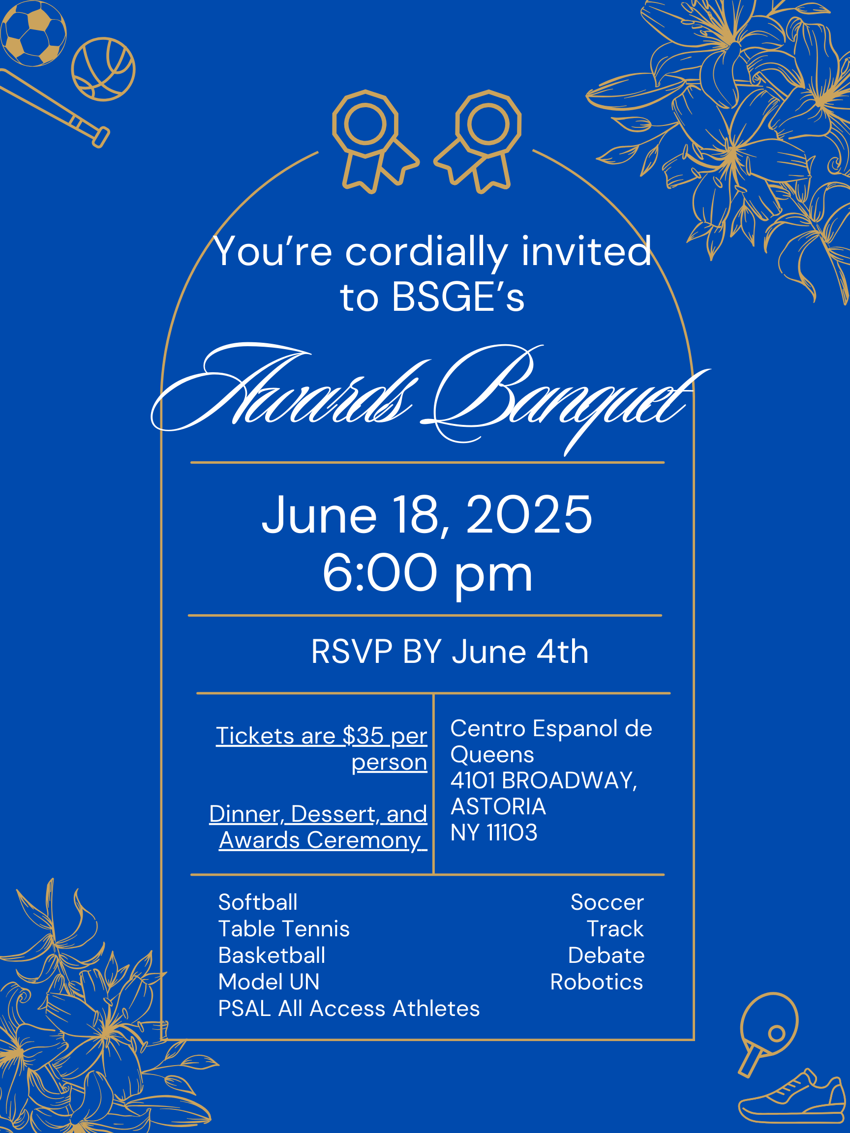 Campaign cover image for BSGE's FIRST EVER Awards Banquet