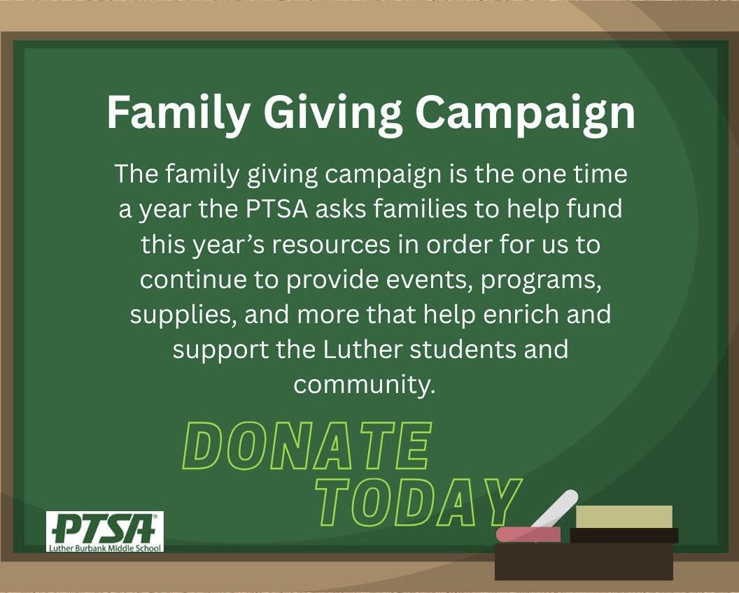 Campaign cover image for LMBS PTSA Family Giving Campaign 2025-2026