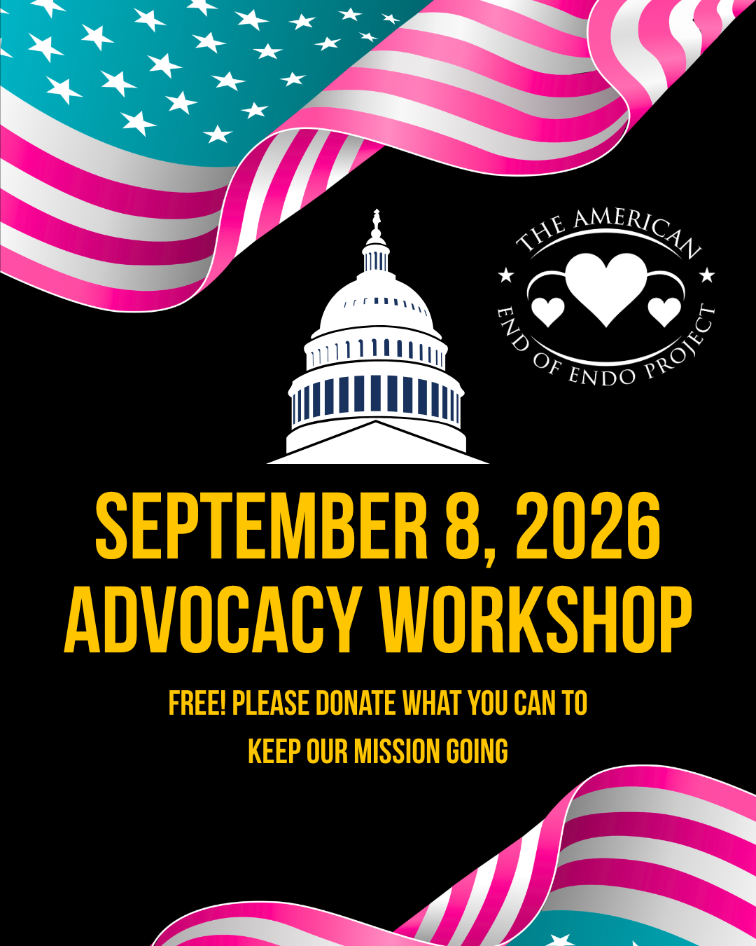 Campaign cover image for September 8 Endometriosis Advocacy Workshop
