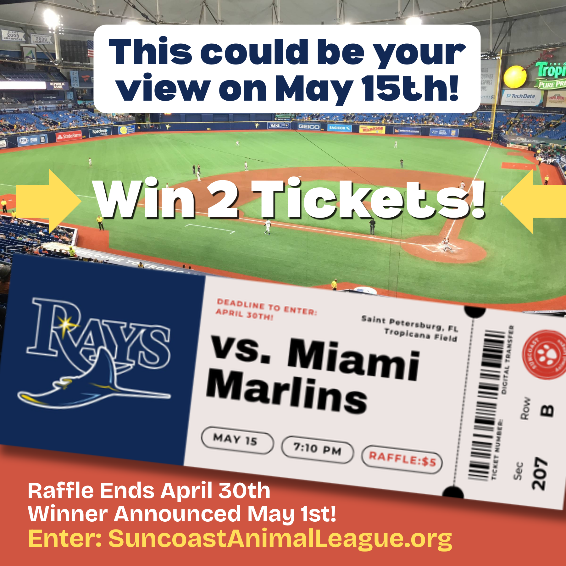 Campaign cover image for Tampa Bay Rays Vs. Marlins Game Tickets