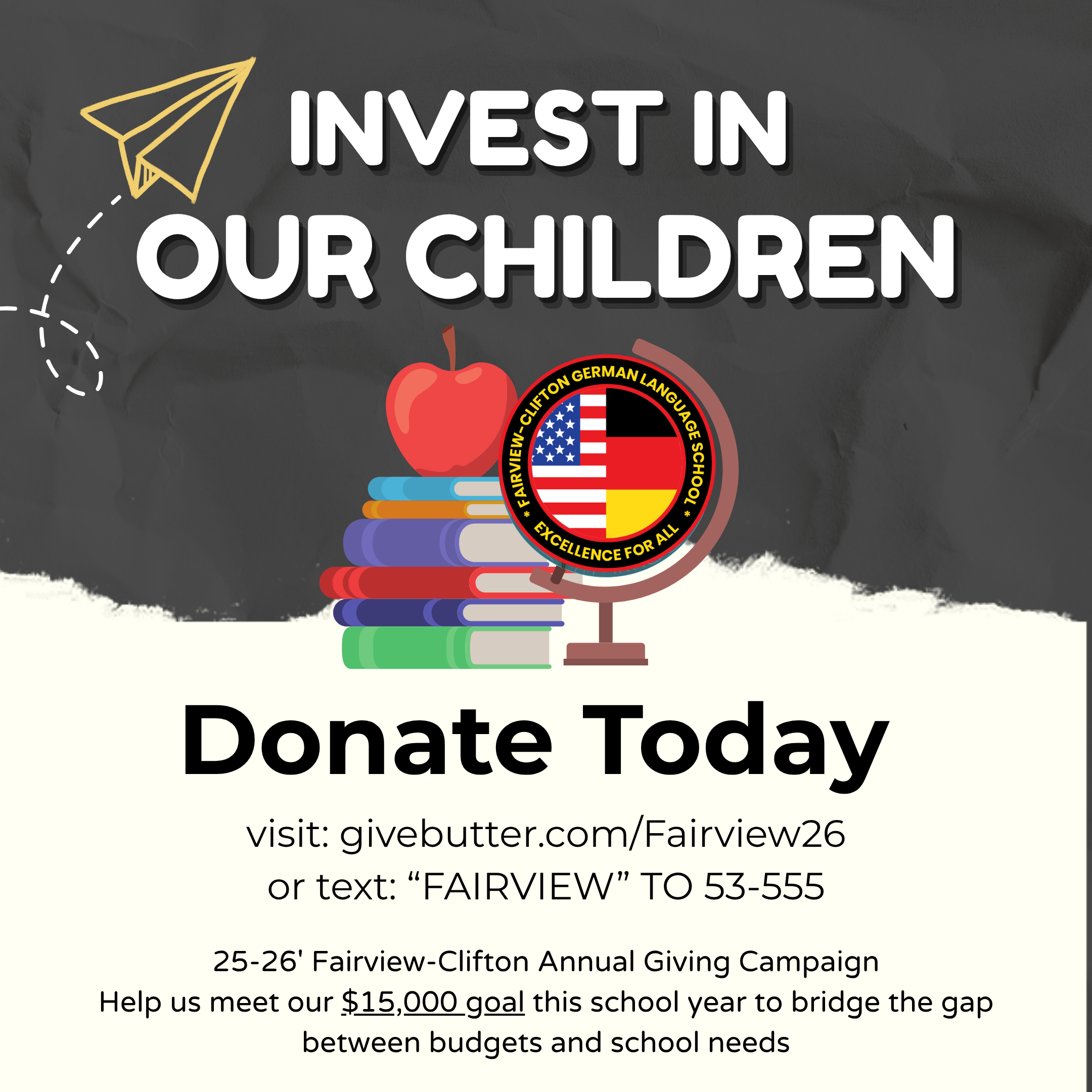 Campaign cover image for Invest in Our Children 2025-2026 🖤❤️💛
