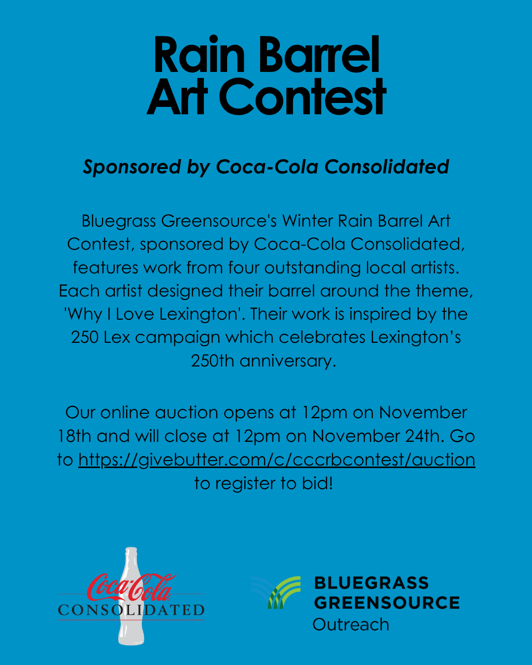 Campaign cover image for Coca-Cola Consolidated Rain Barrel Art Contest