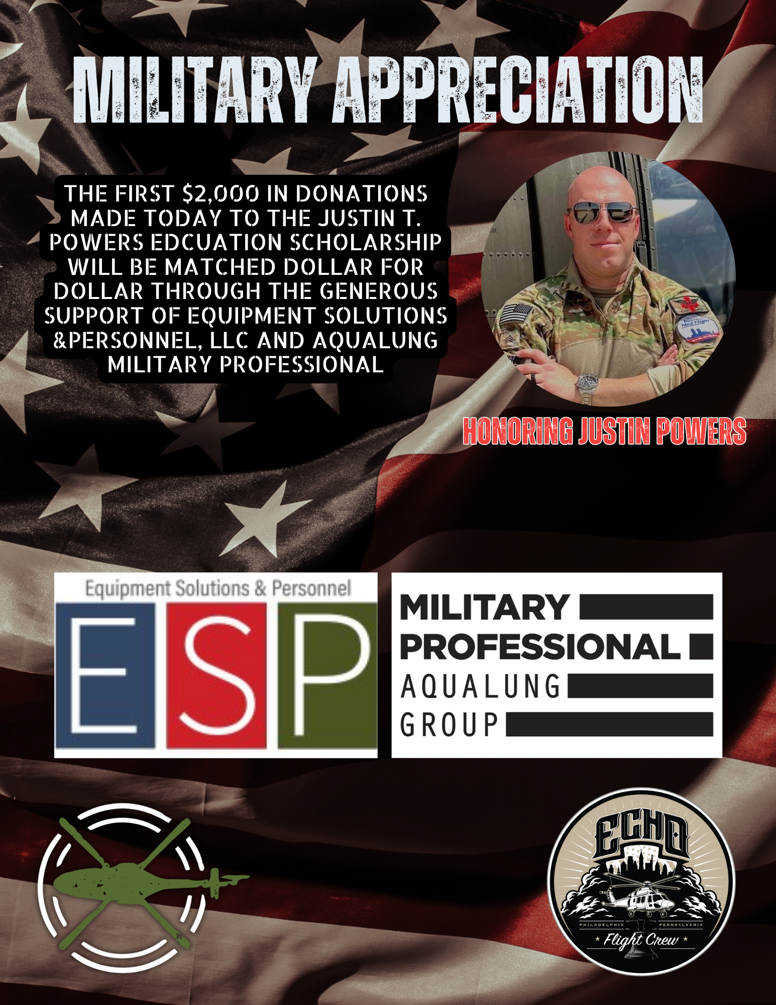 Campaign cover for Justin T. Powers Education Scholarship: Legacy Match