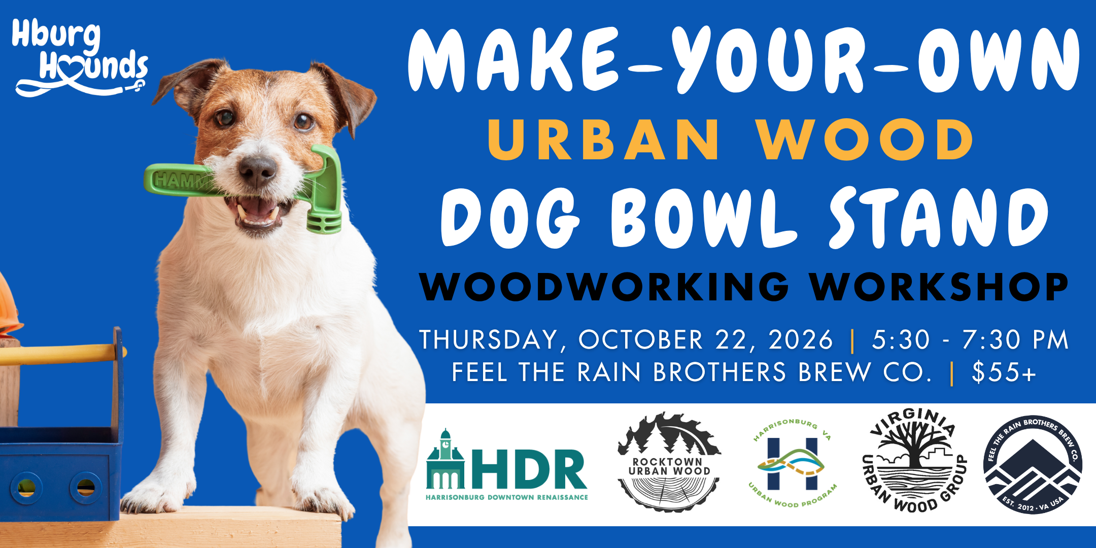 Campaign cover image for 2026 Make Your Own Urban Wood Dog Bowl Stand