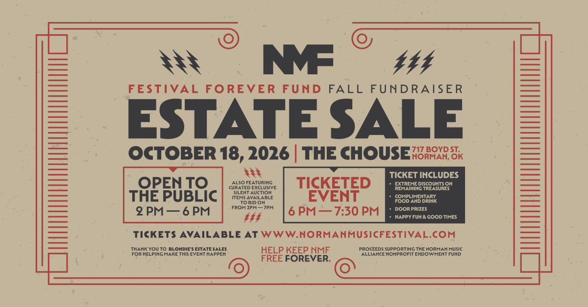Campaign cover image for NMF Presents: Festival Forever Fund Fall Fundraiser (Estate Sale Style - at The Chouse)