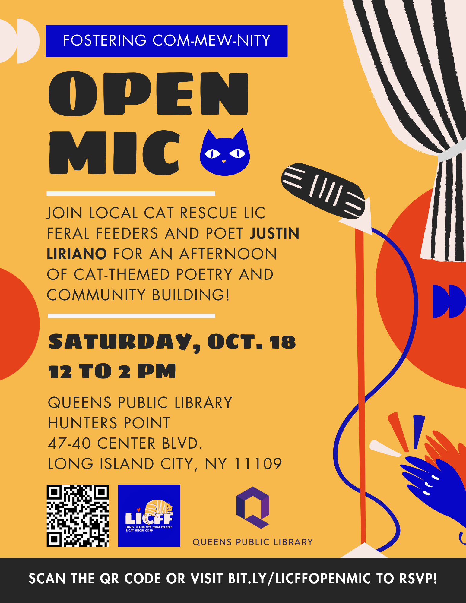 Campaign cover image for Fostering Com-mew-nity: An Open Mic with LIC Feral Feeders