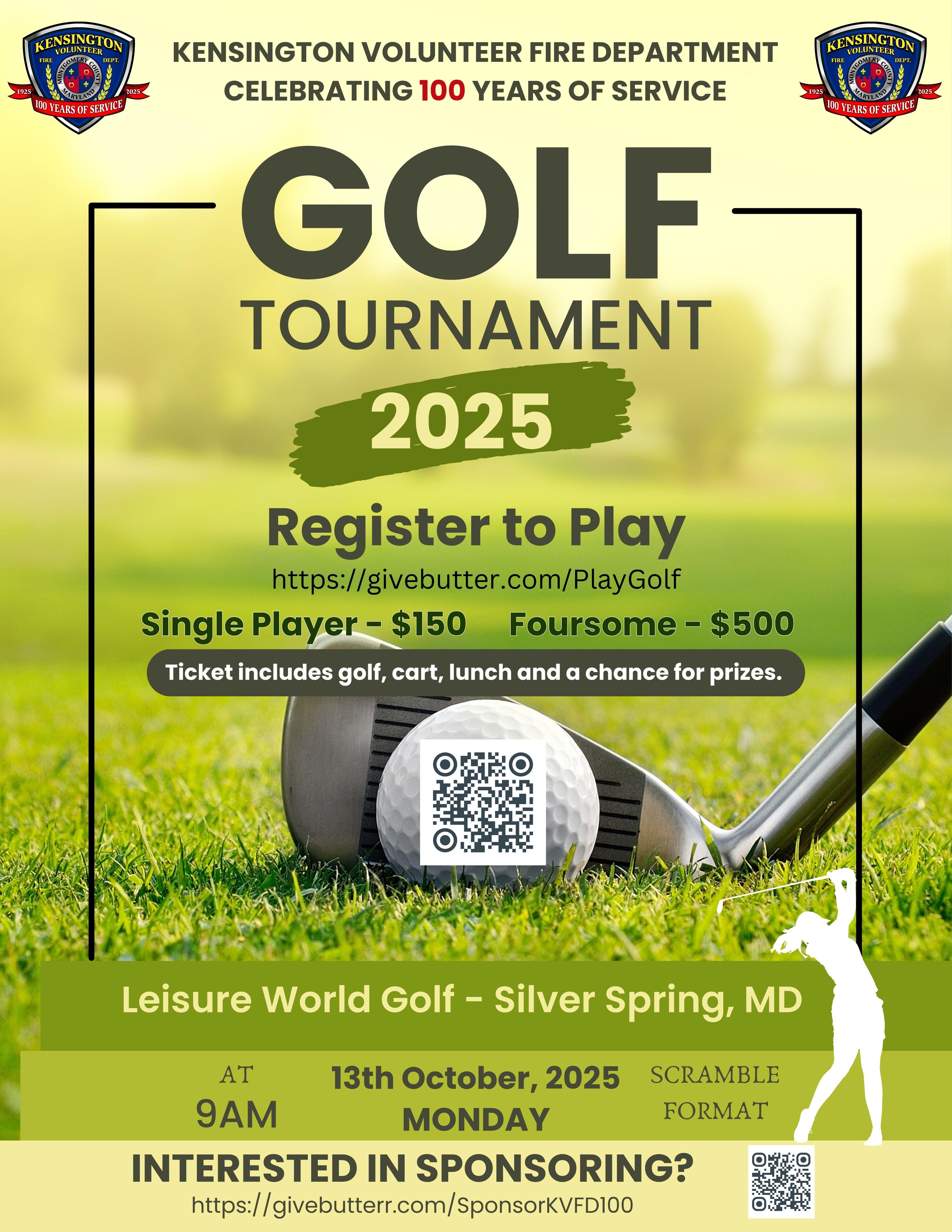 Campaign cover image for Play in KVFD's 2025 Golf Tournament!