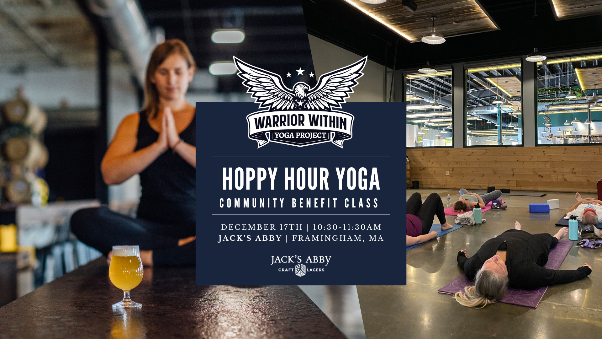 Campaign cover image for Hoppy Hour Yoga @ Jack’s Abby Dec 17th
