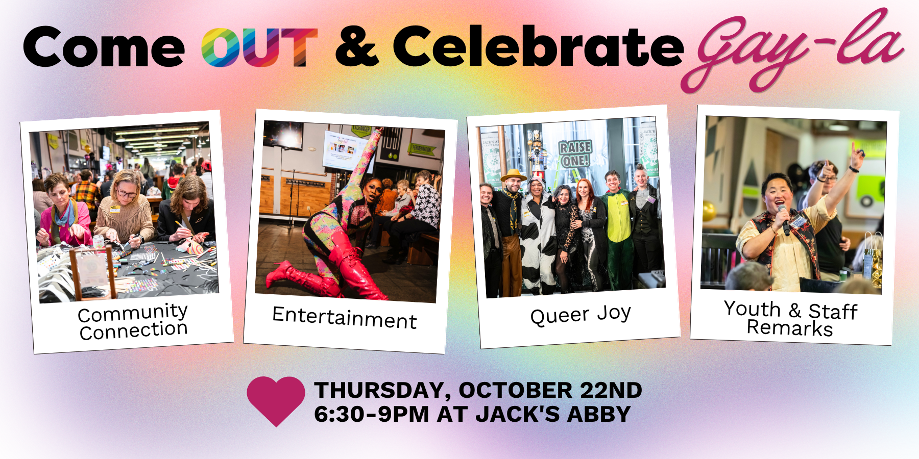Campaign cover image for 2026 Come OUT and Celebrate Gay-la!