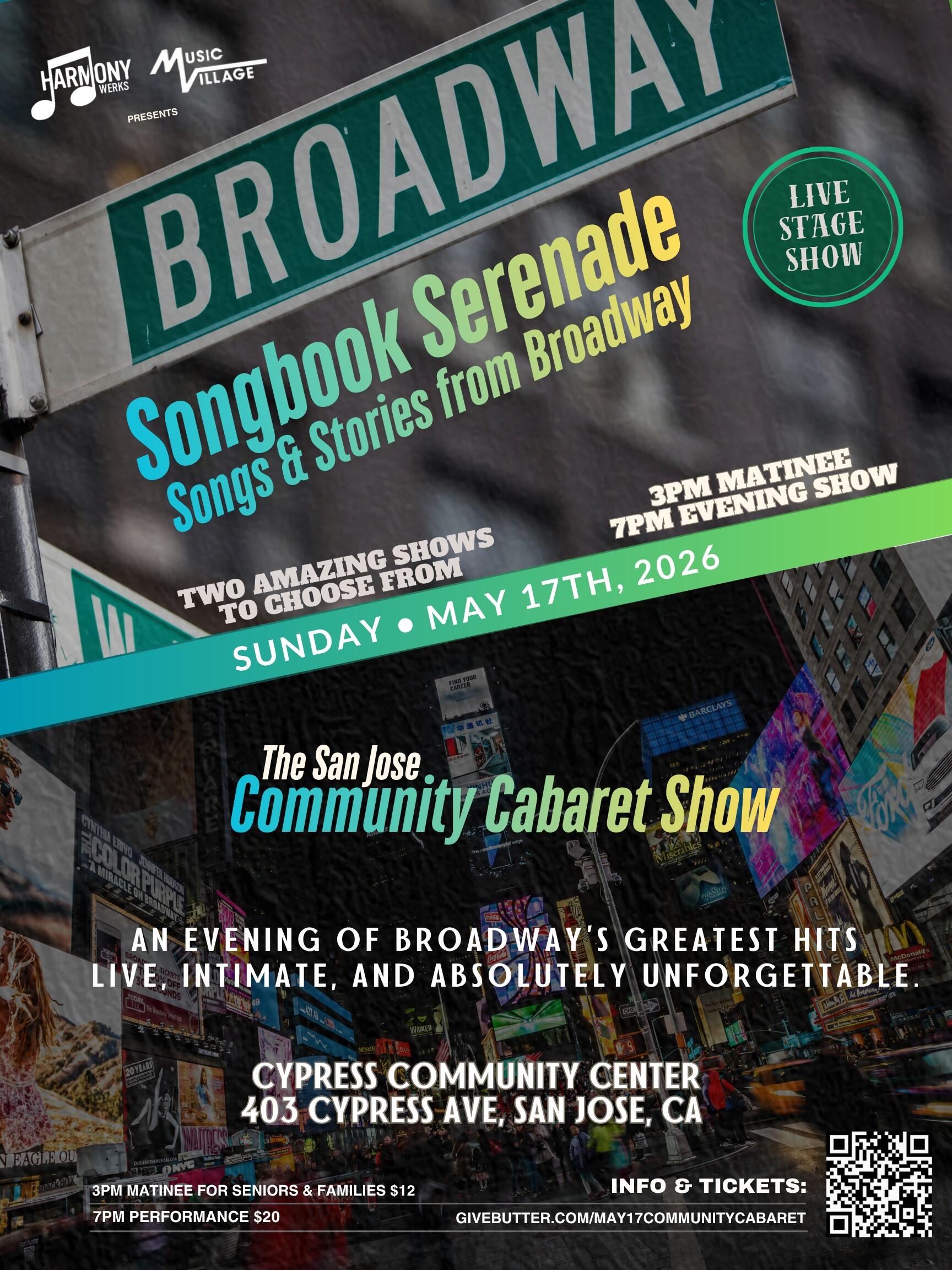 Campaign cover image for May 17th Community Cabaret Show (Songbook Serenade)
