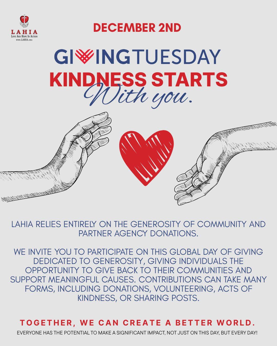 Campaign cover image for GIVING TUESDAY - December 2