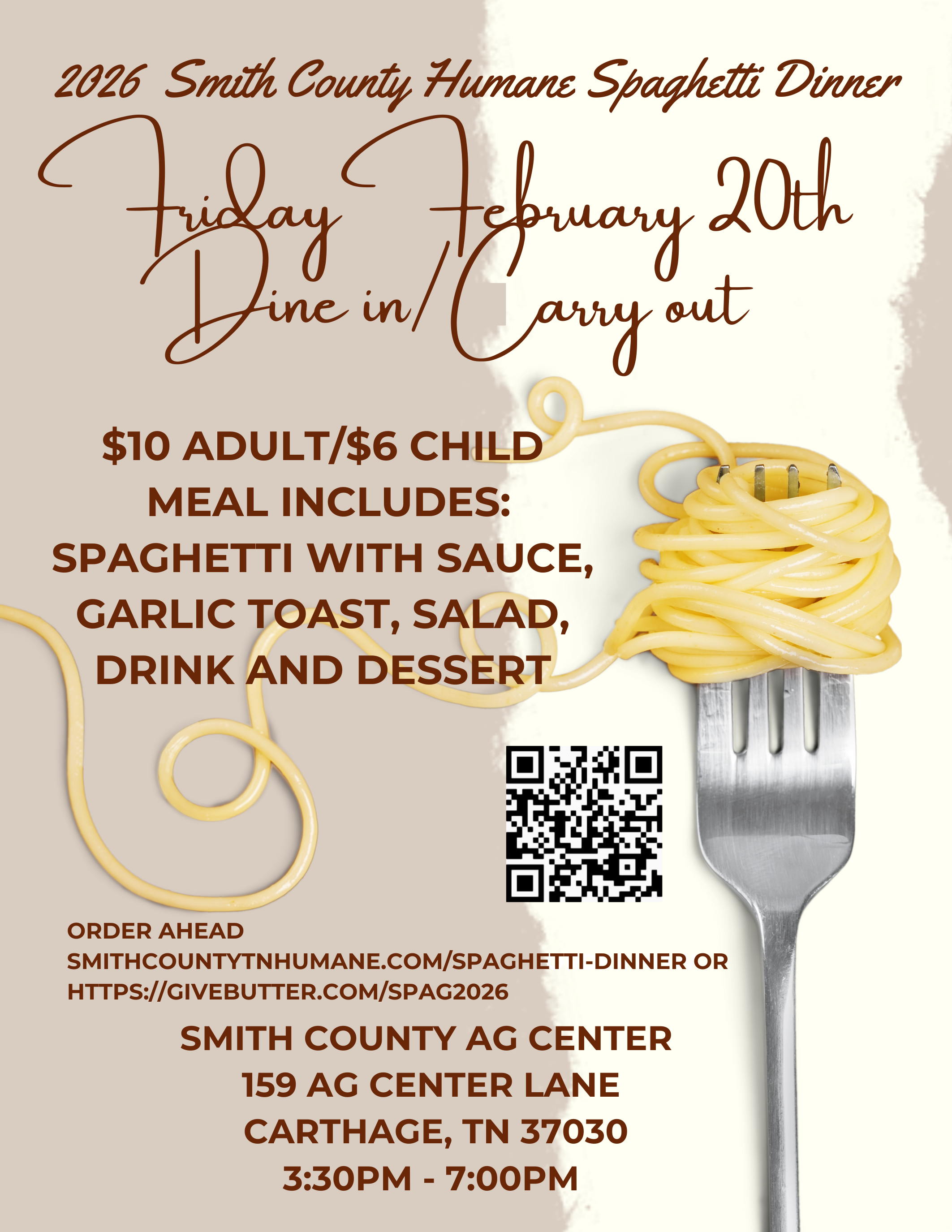 Campaign cover image for 2026 SCH Spaghetti Dinner