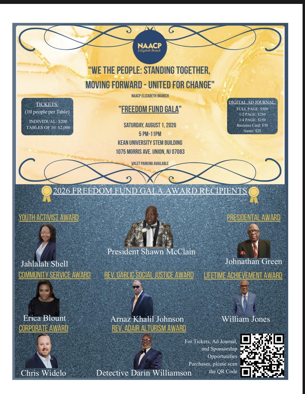Campaign cover image for NAACP Elizabeth Branch-Freedom Fund Gala-2026