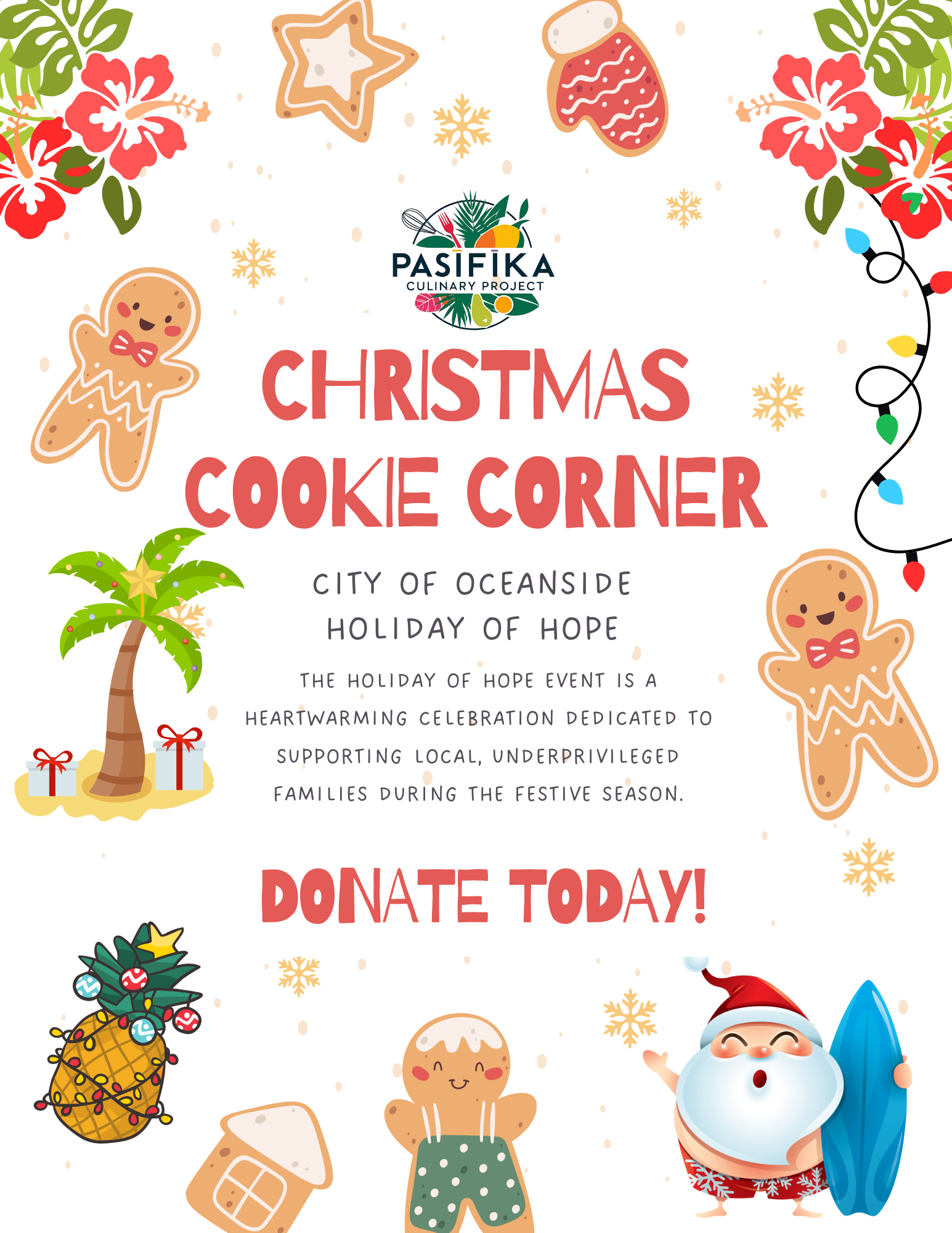 Campaign cover image for Holiday of Hope - Island-Style Christmas Cookie Corner