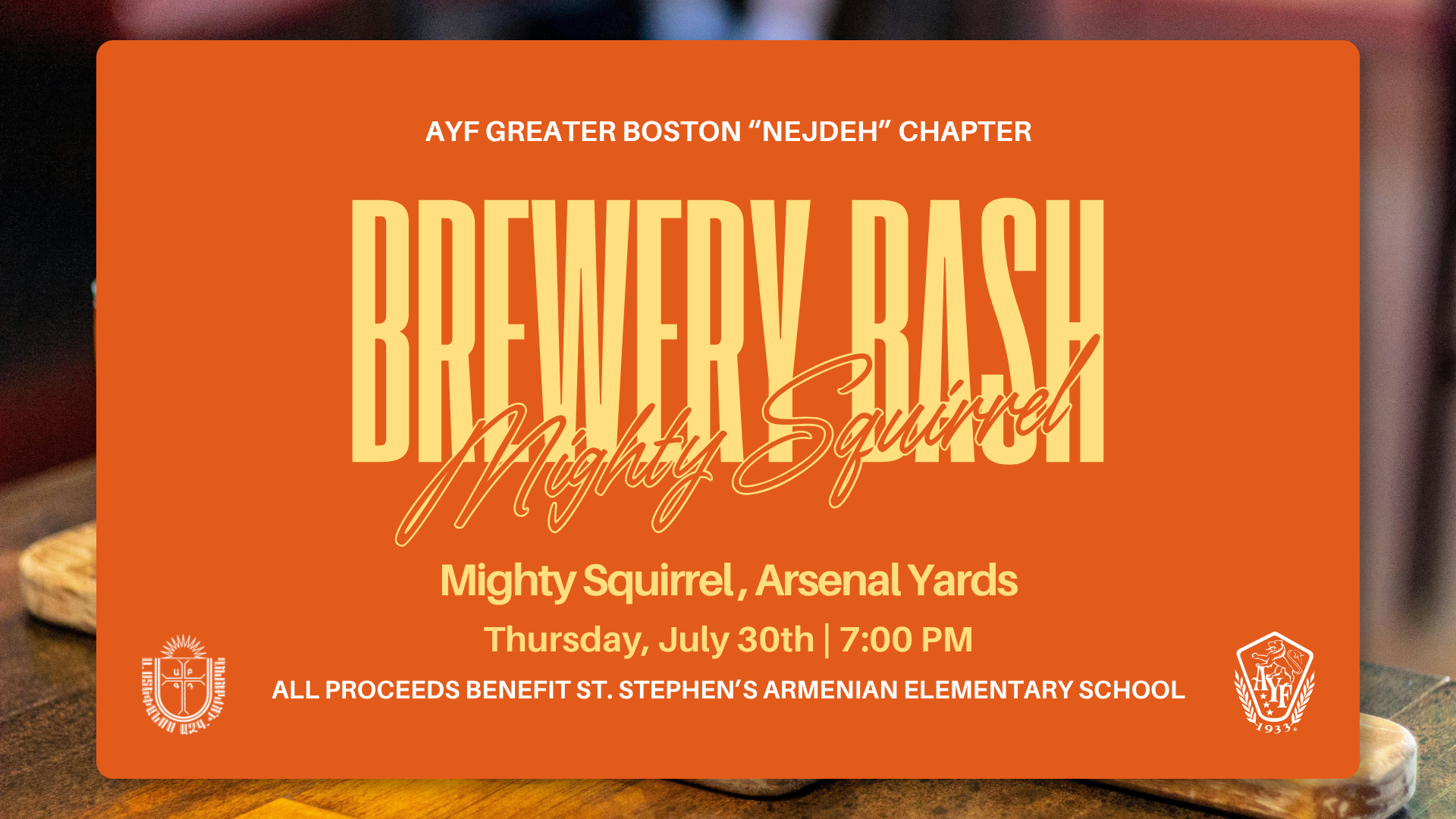 Campaign cover image for AYF Mighty Squirrel Brewery Bash