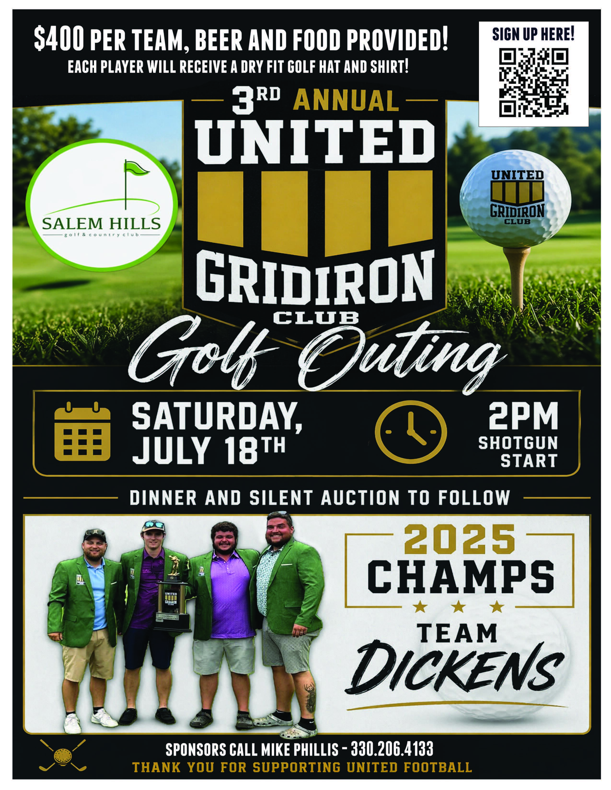 Campaign cover image for United Gridiron Club Golf Outing 2026