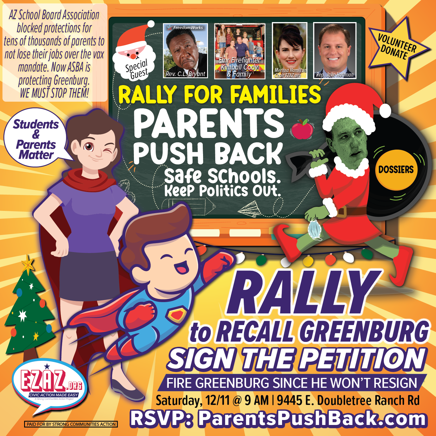 Campaign cover image for Rally to Recall SUSD Ex-President Greenburg the "Grinch"