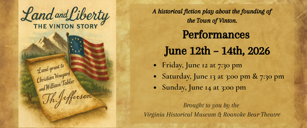 Campaign cover image for Land & Liberty (the Town of Vinton's founding)