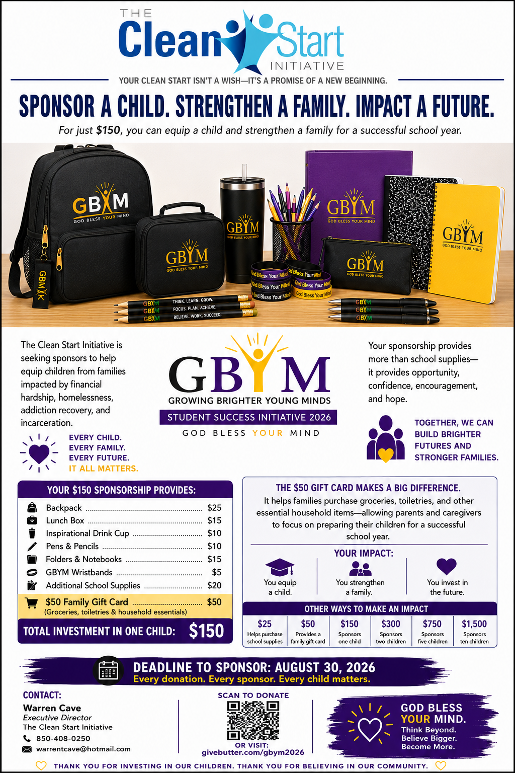 Clean Start Initiative Annual School Supply Drive | The Clean Start ...