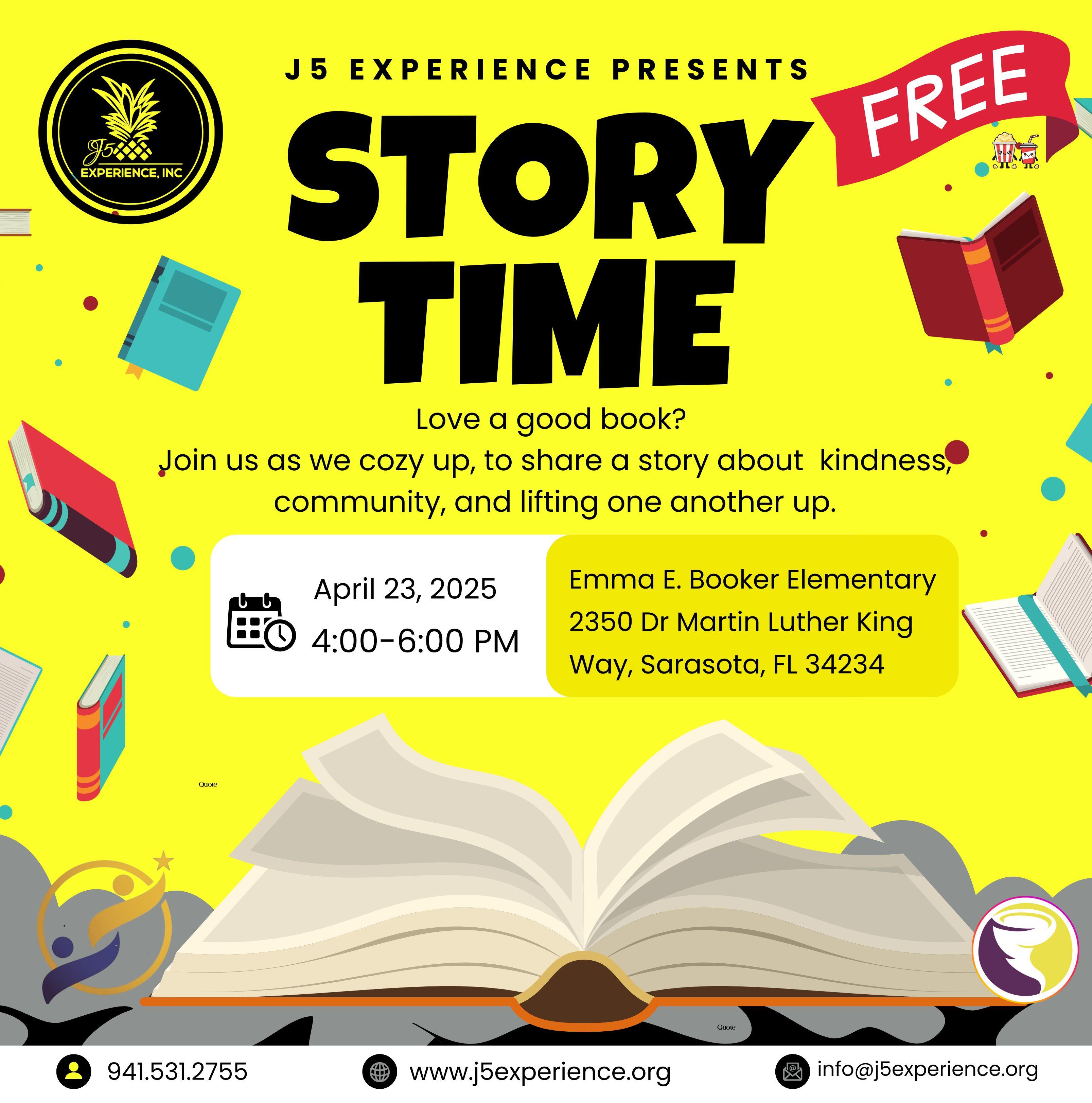 Campaign cover image for Story Time With J5