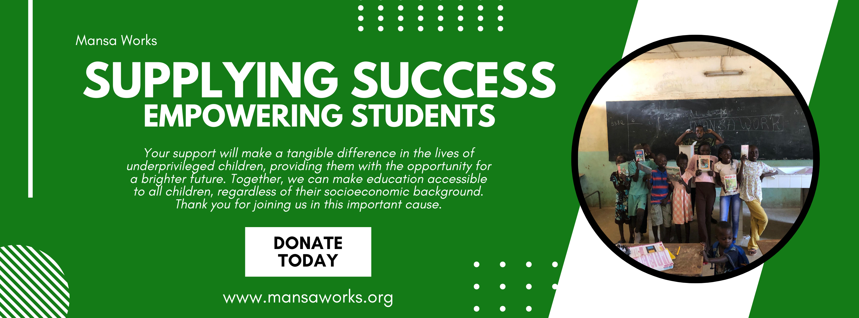 Campaign cover image for Supplying Success; Empowering Students