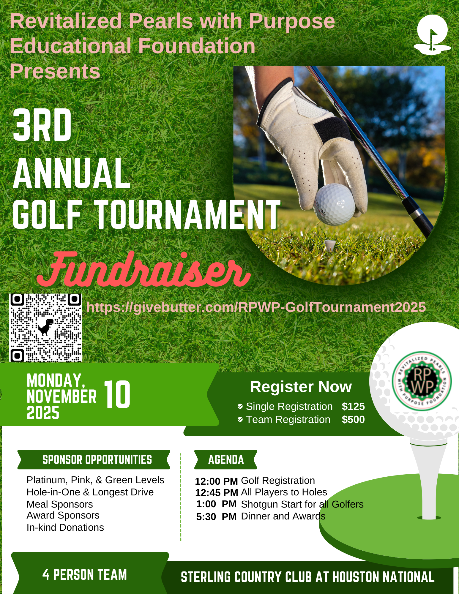 Campaign cover image for RPWP Educational Foundation Annual Golf Tournament