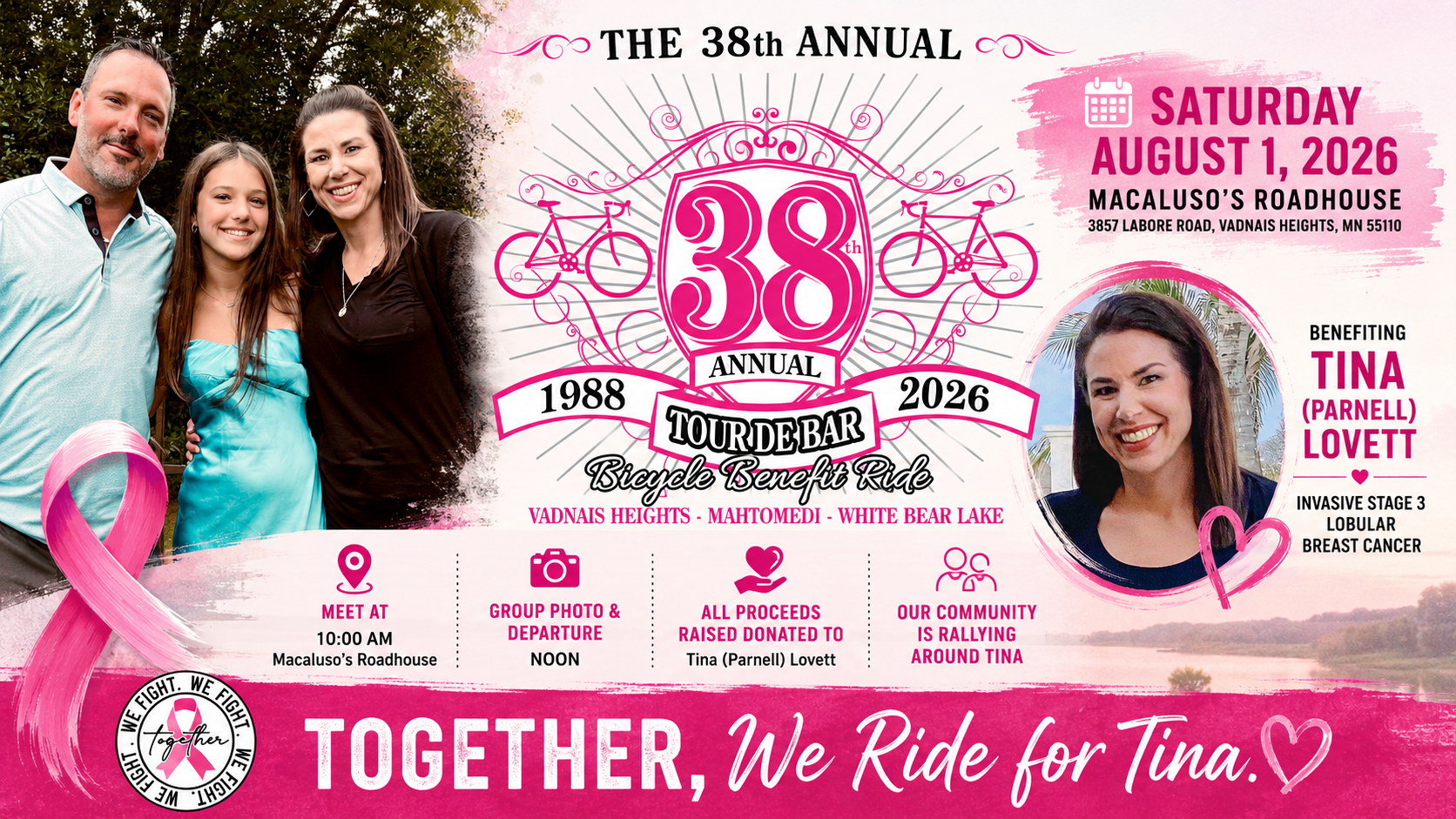 Campaign cover image for 38th Annual Tour De Bar Bicycle Benefit Ride