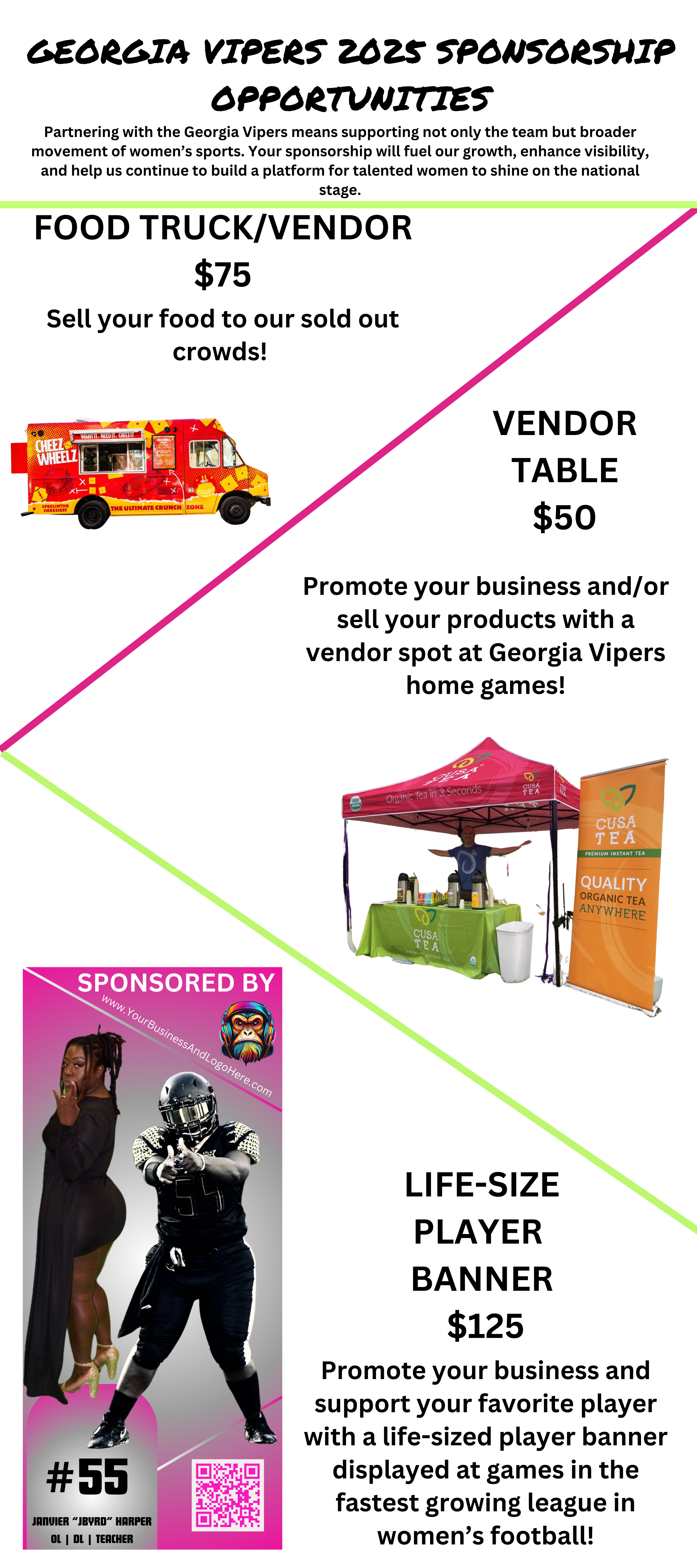 Campaign cover image for Georgia Vipers 2025 Game Day  Vendor Opportunities